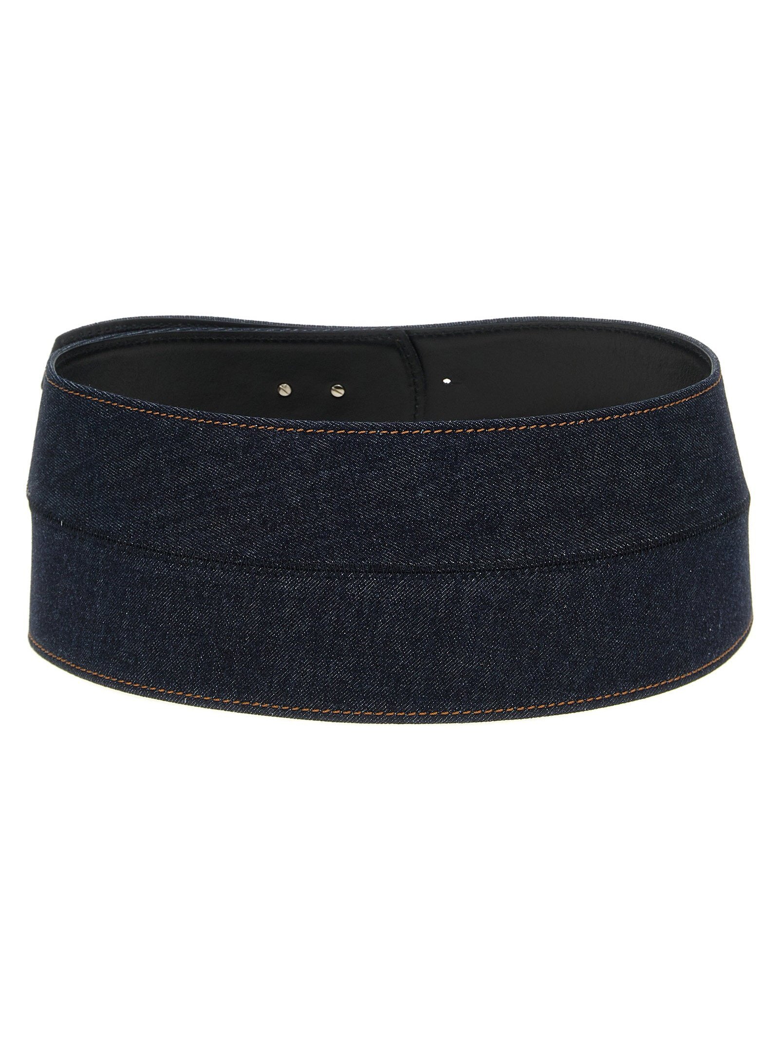 Sportmax Denim Maxi Belt — Navy, view 2
