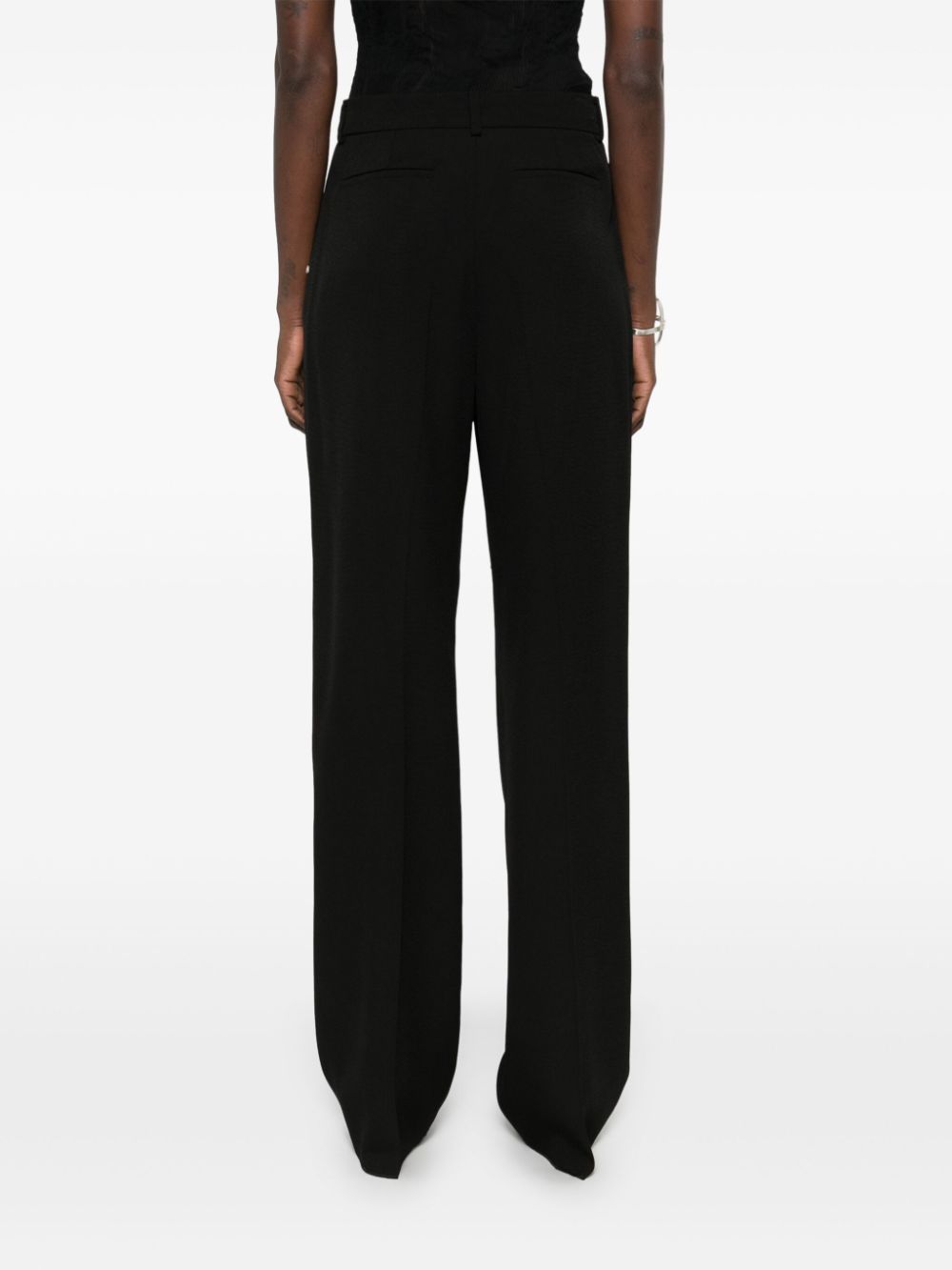 SPORTMAX PRE Straight-Leg Trousers — Black, view 4