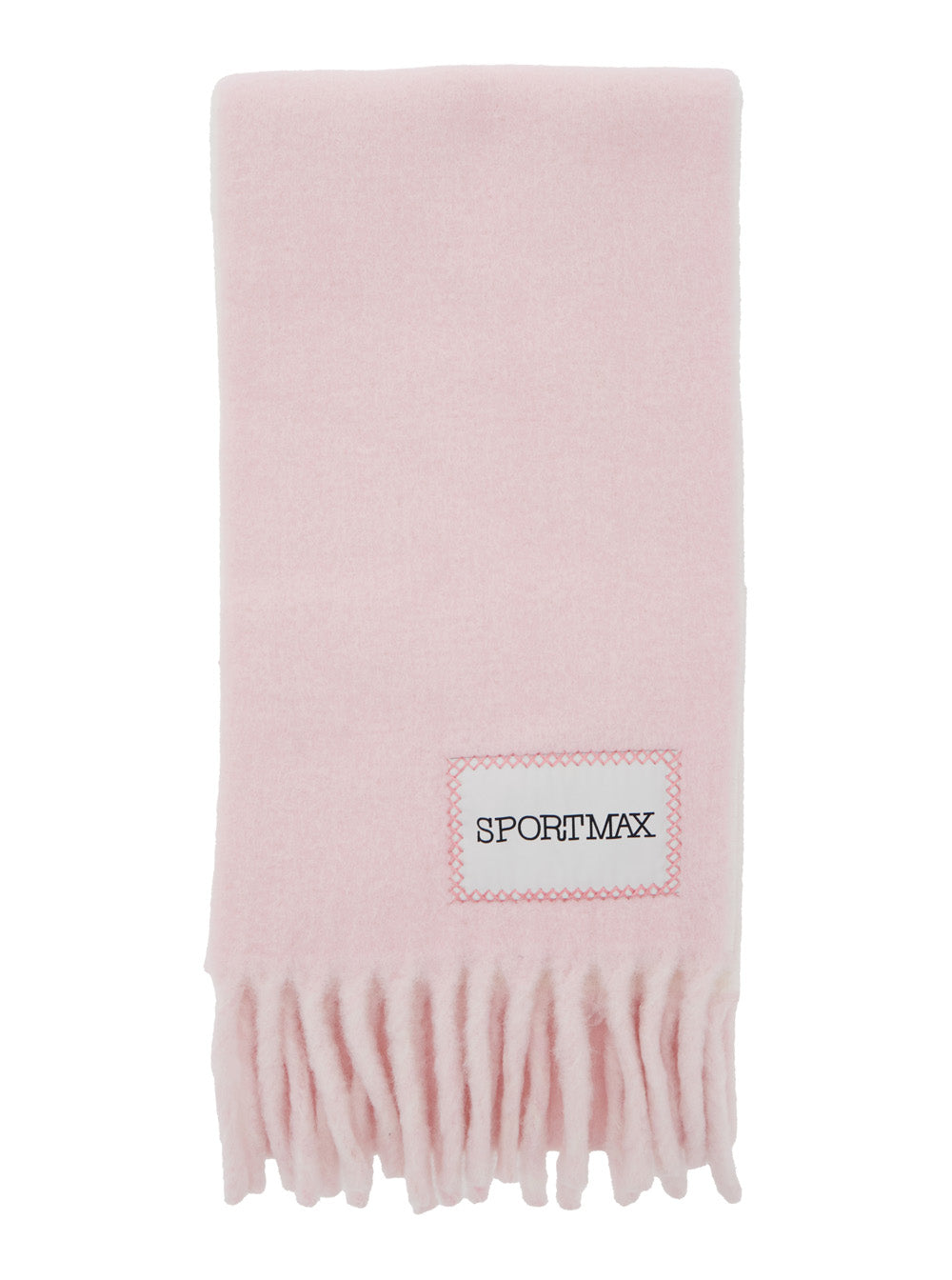 Sportmax Alpaca Wool Blend Scarf — Pink by Sportmax