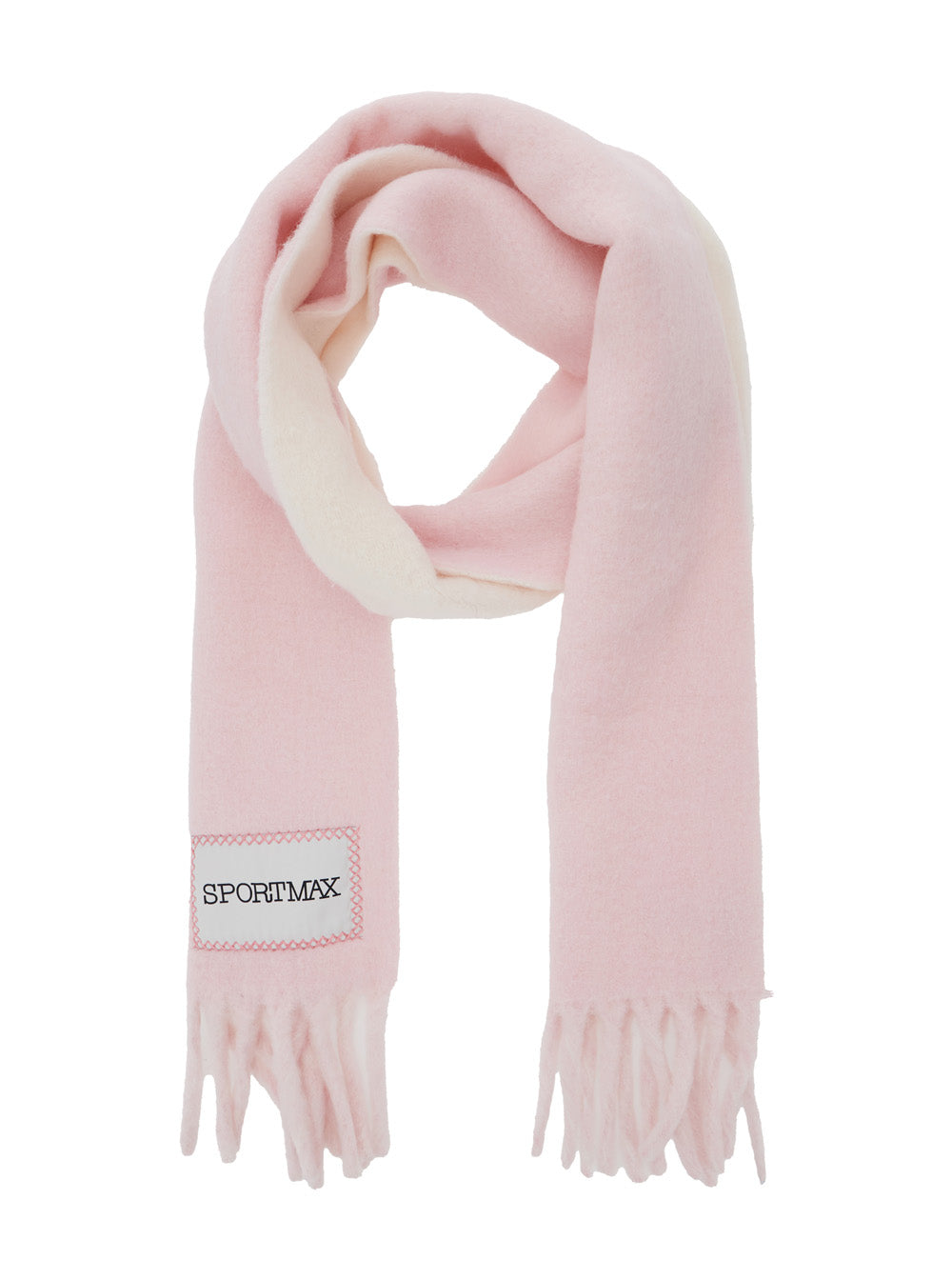 Sportmax Alpaca Wool Blend Scarf — Pink, view 2