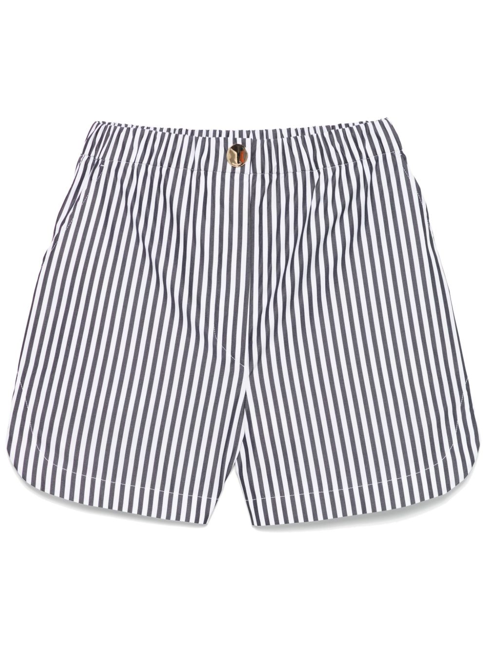 Sportmax Striped Cotton Shorts — Navy by Sportmax