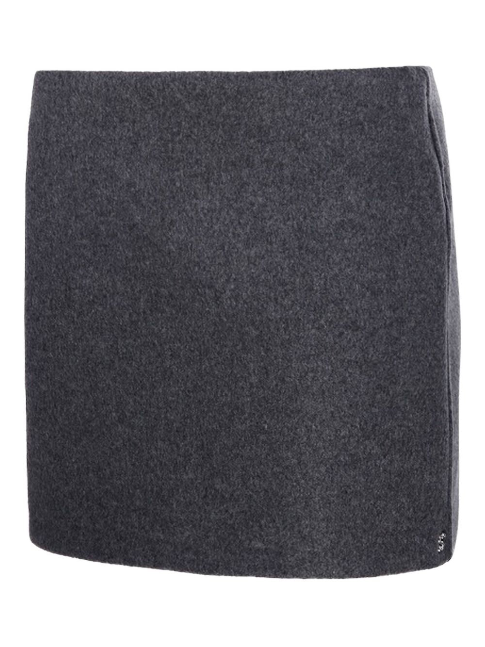 Sportmax Wool Skirt — Charcoal Grey, view 3