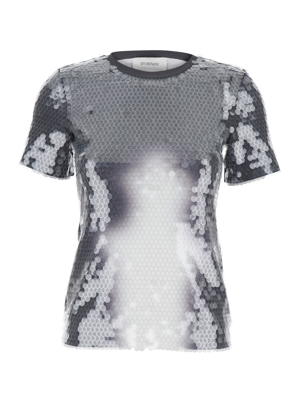 Sportmax Sequin-Embellished T-Shirt — Gray by Sportmax