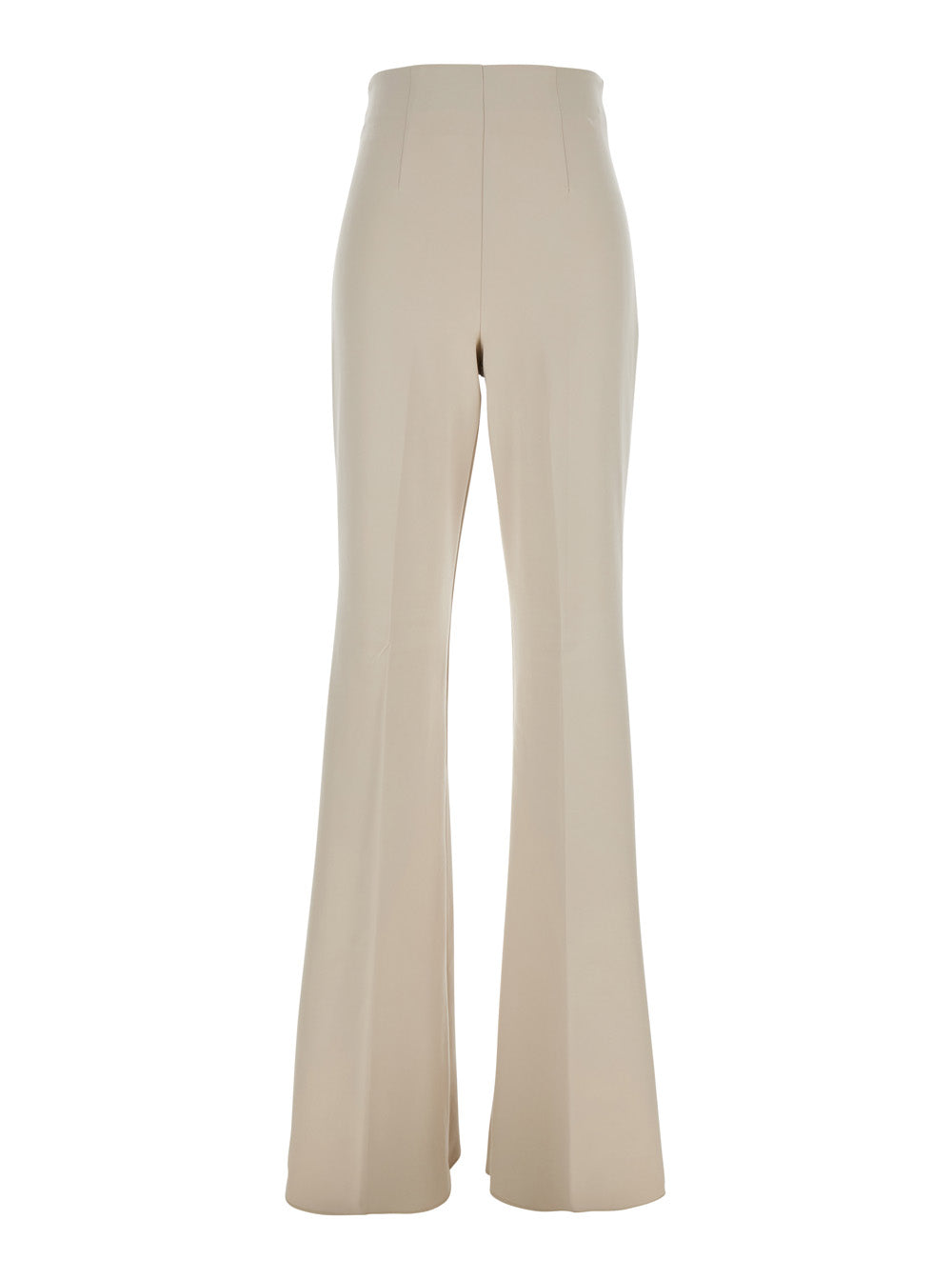 Sportmax High-Waist Flared Tech Fabric Trousers — Beige by Sportmax