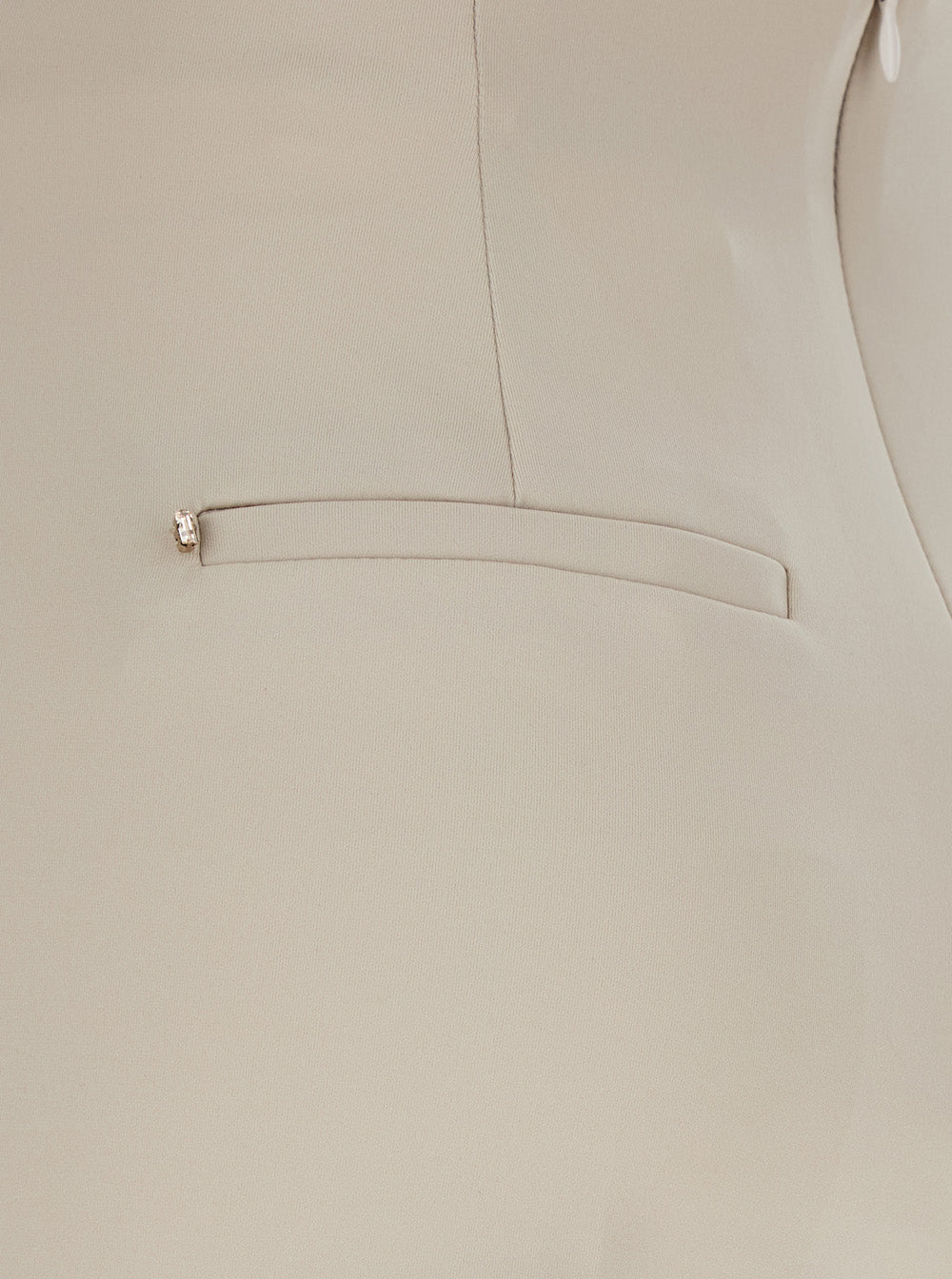 Sportmax High-Waist Flared Tech Fabric Trousers — Beige, view 3