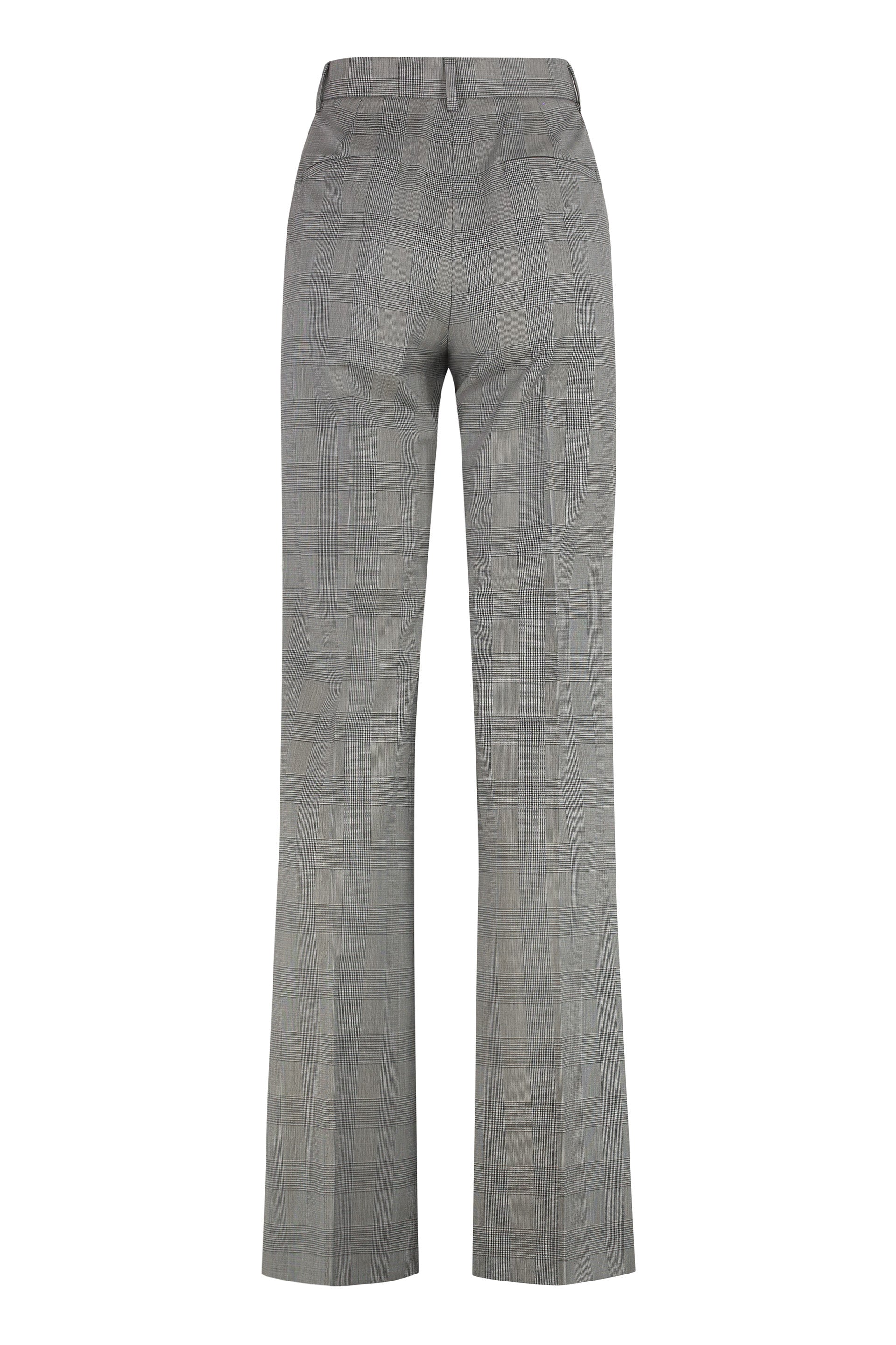 Sportmax Prince of Wales Check Virgin Wool Trousers — Black, view 2