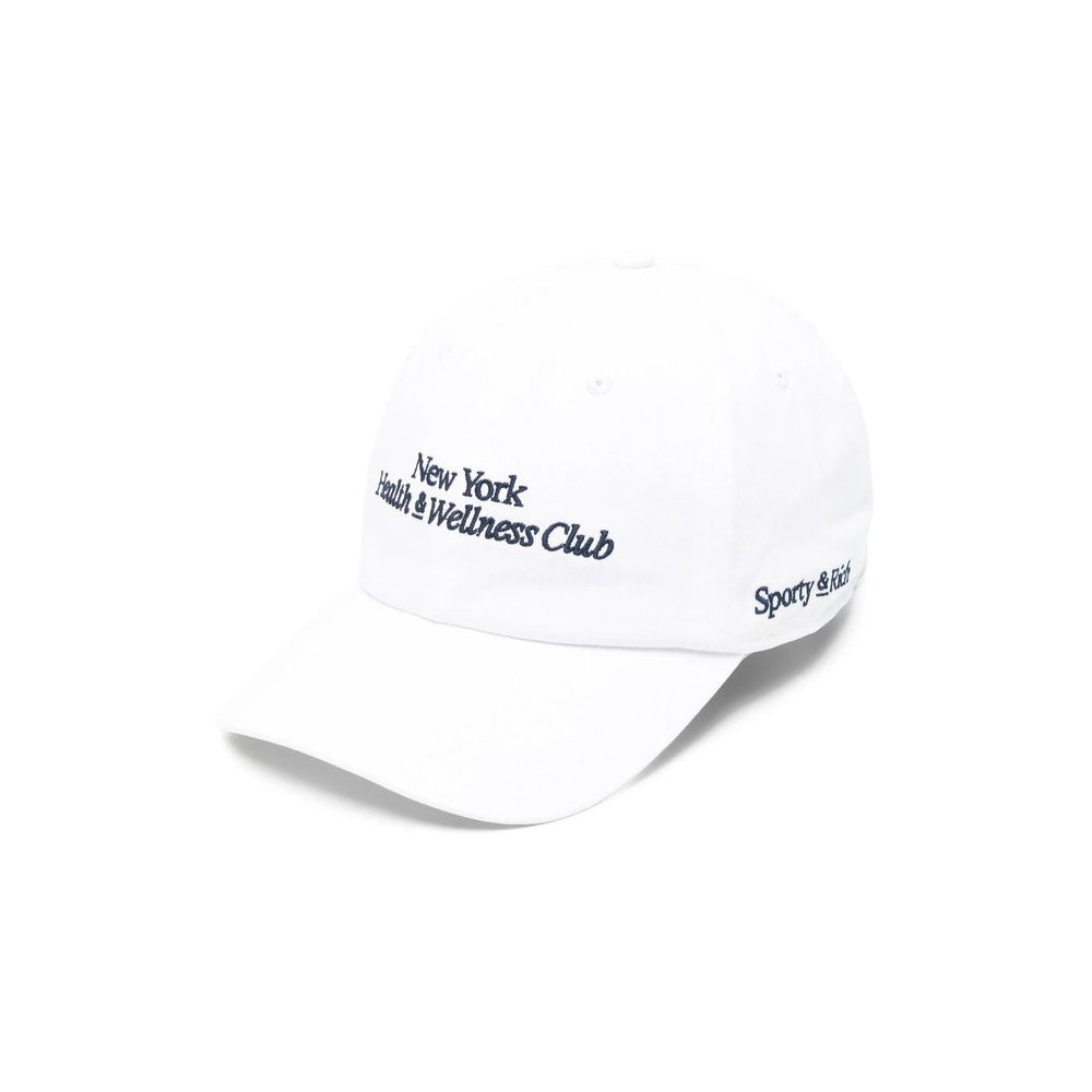 Sporty & Rich AC040710083WH Embroidered Logo Baseball Cap — White by Sporty & Rich