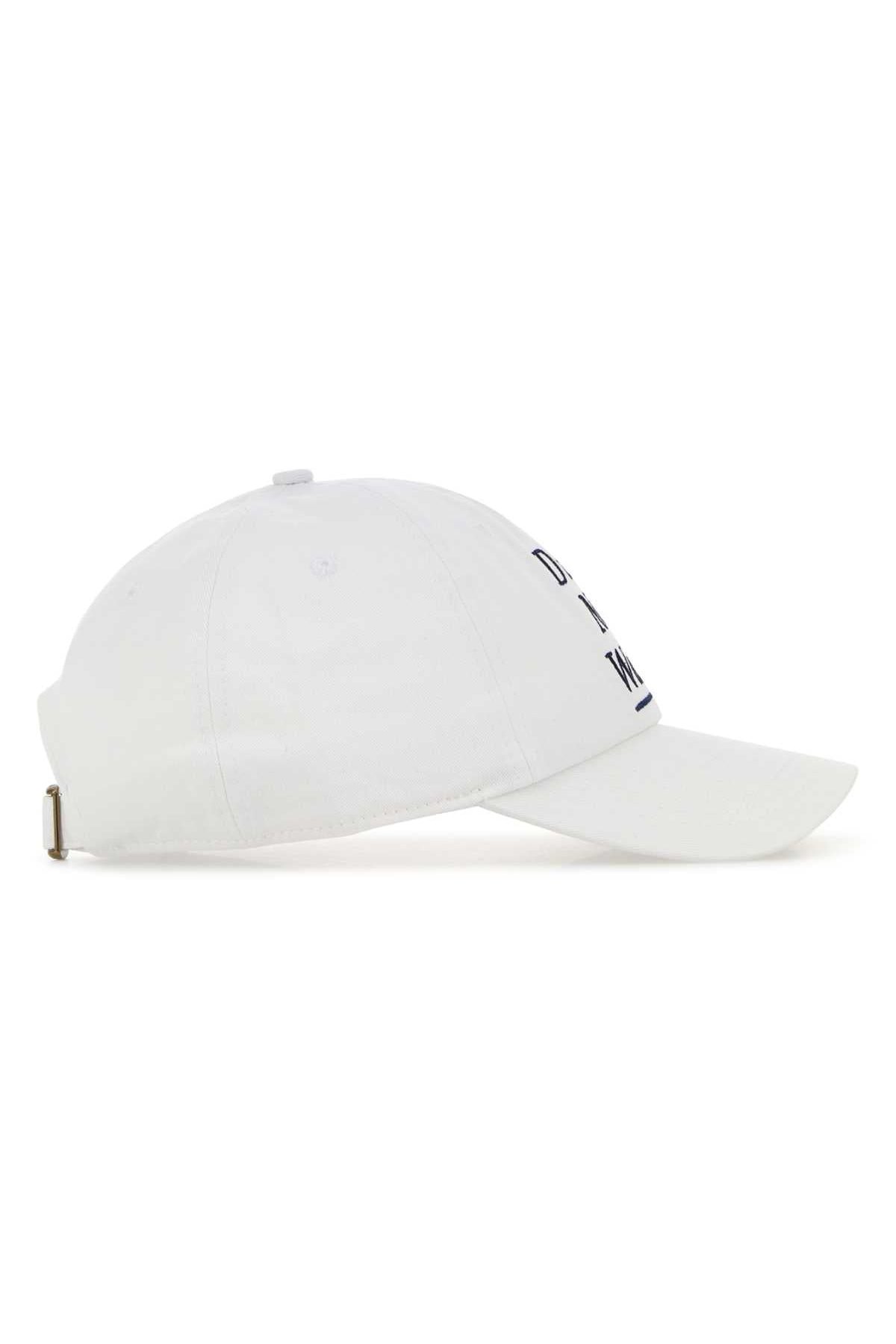Sporty & Rich DRINK Text-Embroidered Cotton Baseball Cap — White, view 2