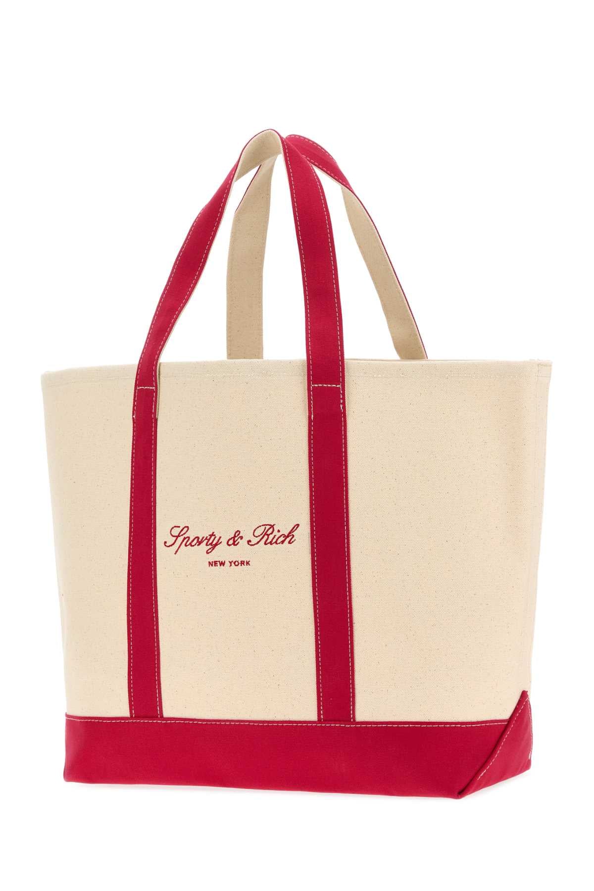 Sporty & Rich Logo Tote Bag — Beige, view 2