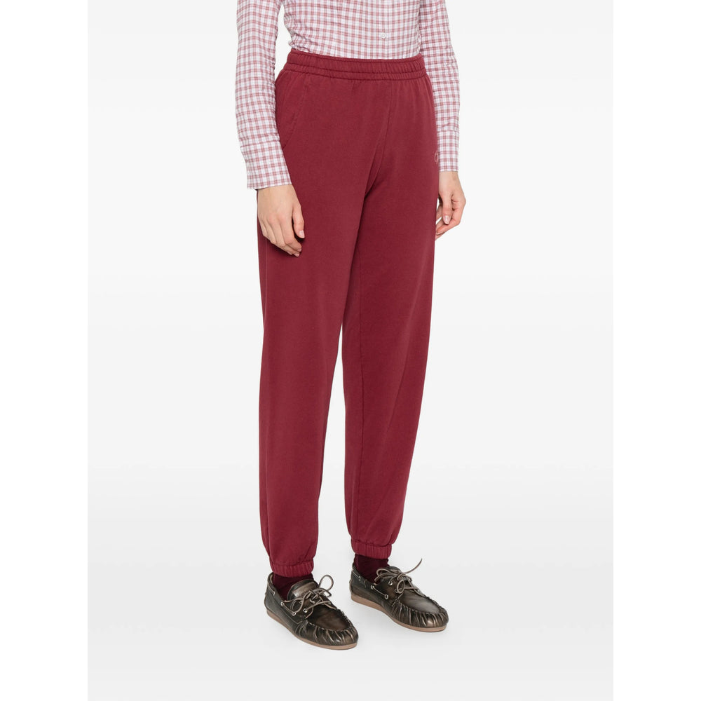 Sporty & Rich Merlo Track Pants — Red, view 2