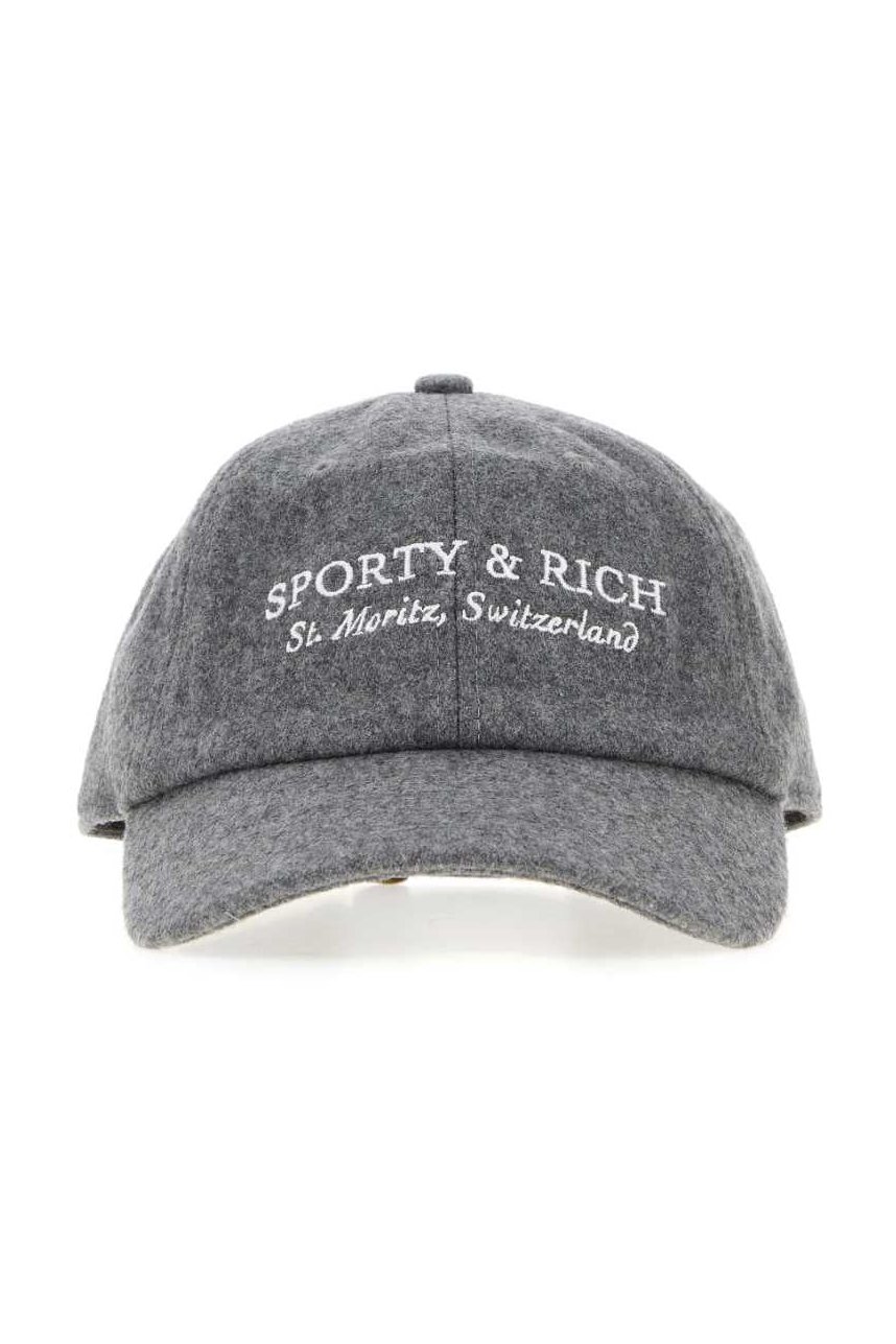 Sporty & Rich SIGNATURE Baseball Cap — Gray by Sporty & Rich