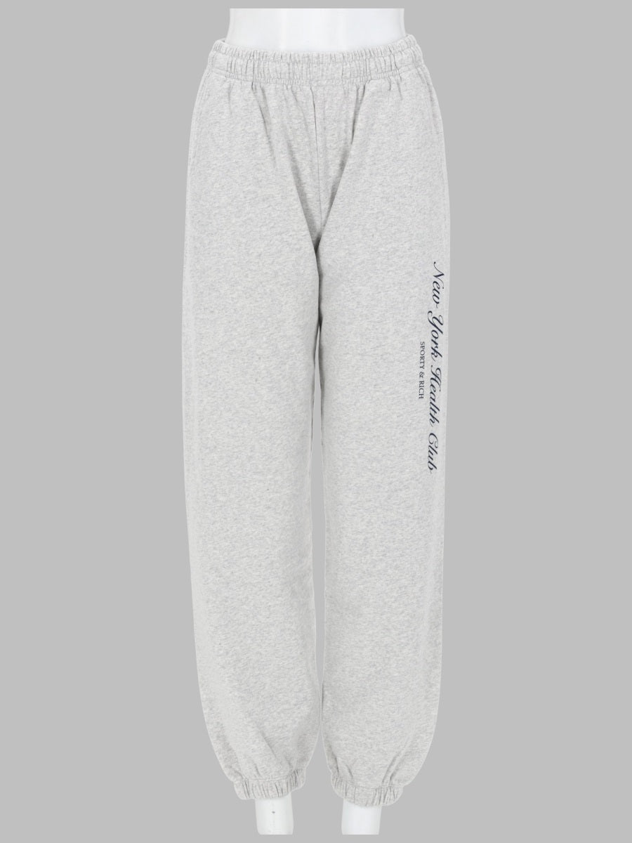 Sporty & Rich Cotton Trousers — Gray by Sporty & Rich
