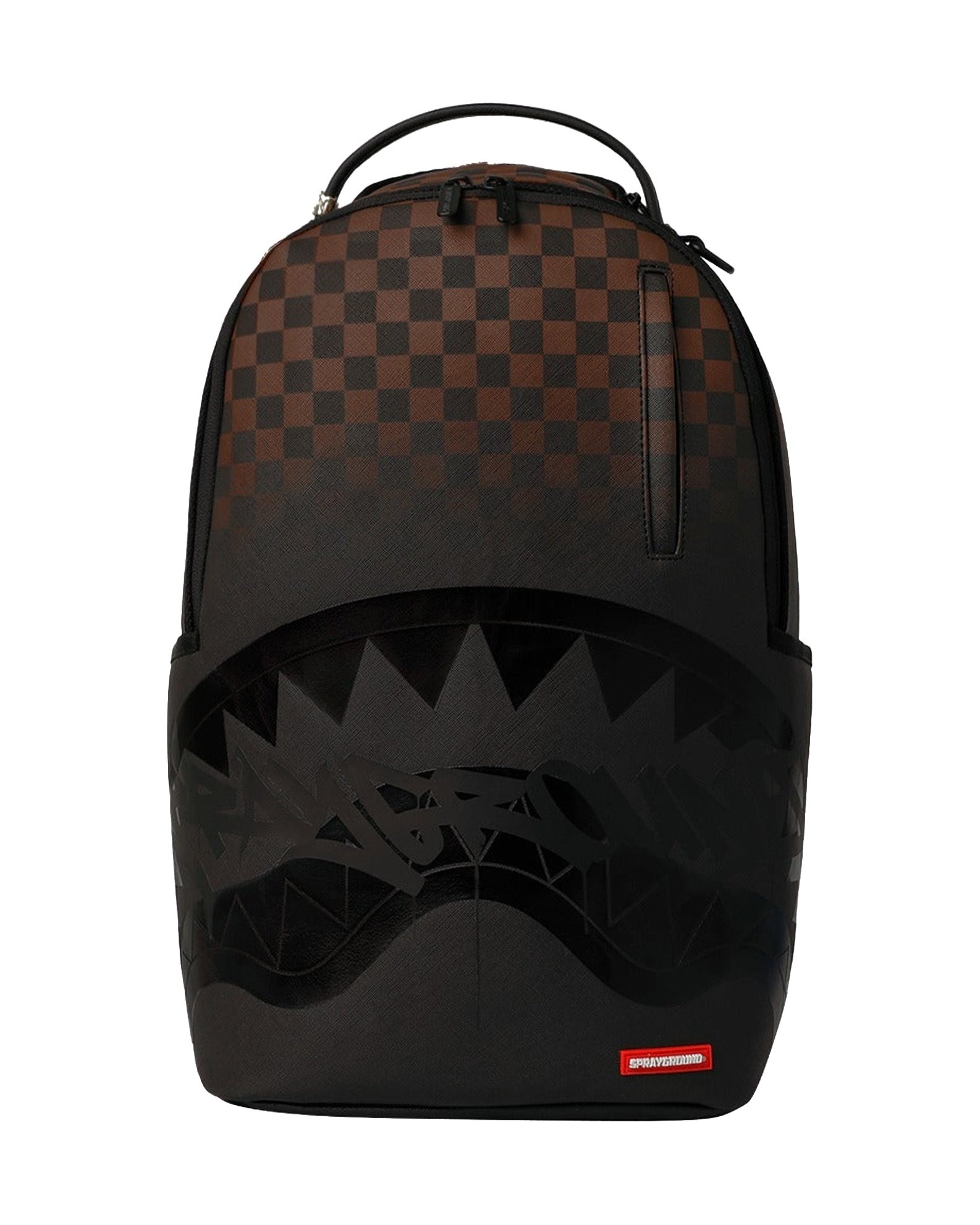 Sprayground Brown Check Ghost Drip Backpack — Brown by Sprayground