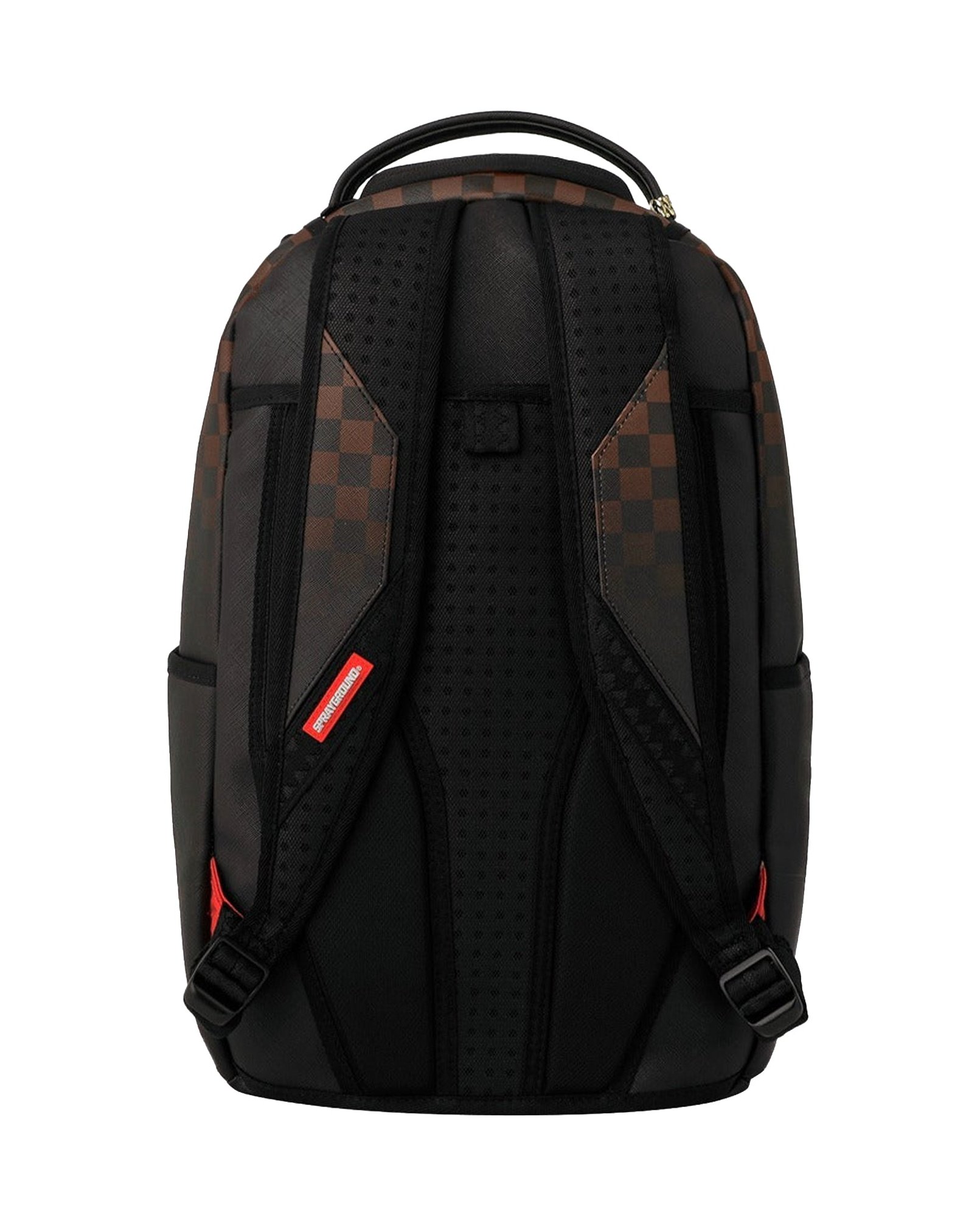 Sprayground Brown Check Ghost Drip Backpack — Brown, view 2