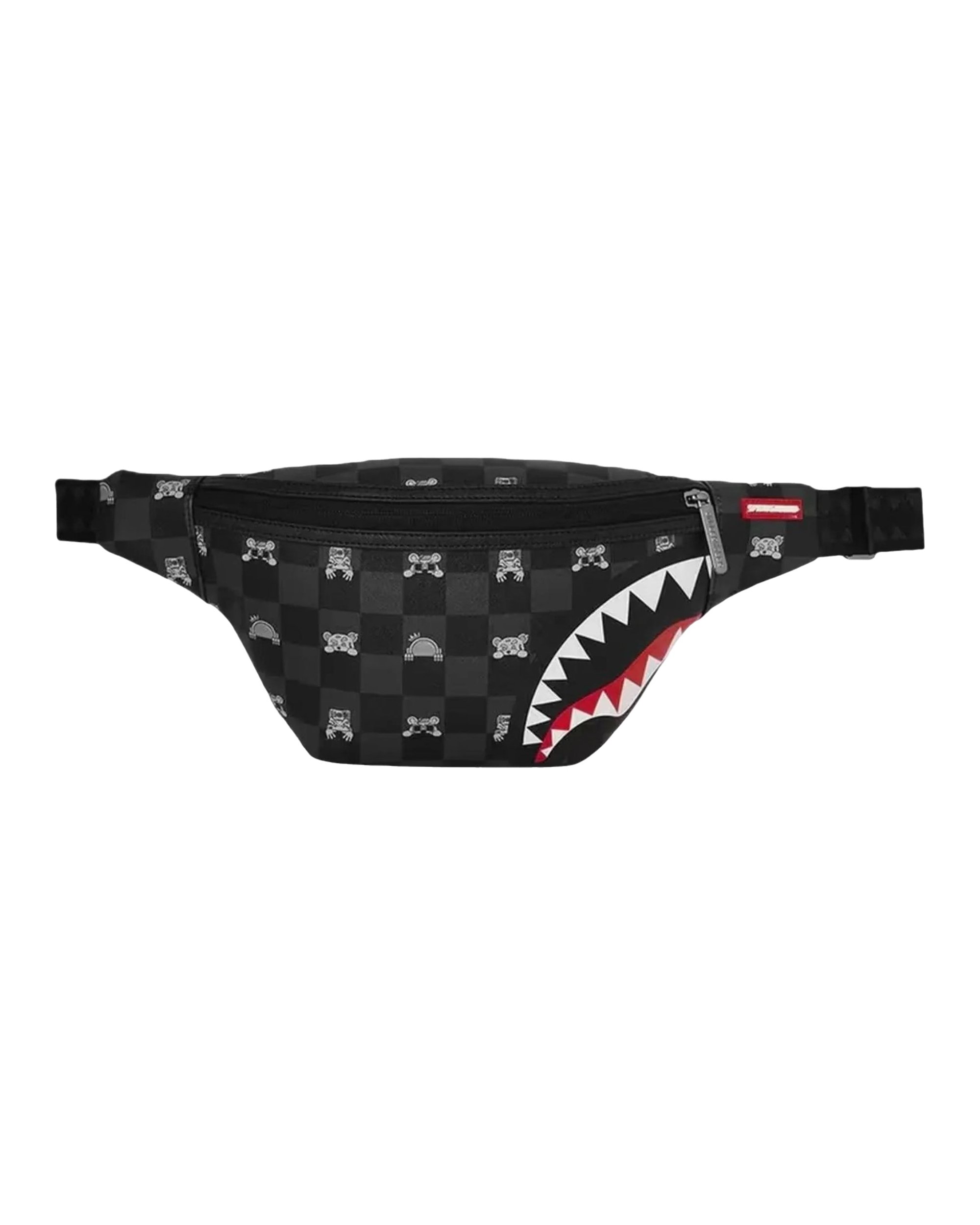 Sprayground Peeking Character Check Belt Bag — Black by Sprayground