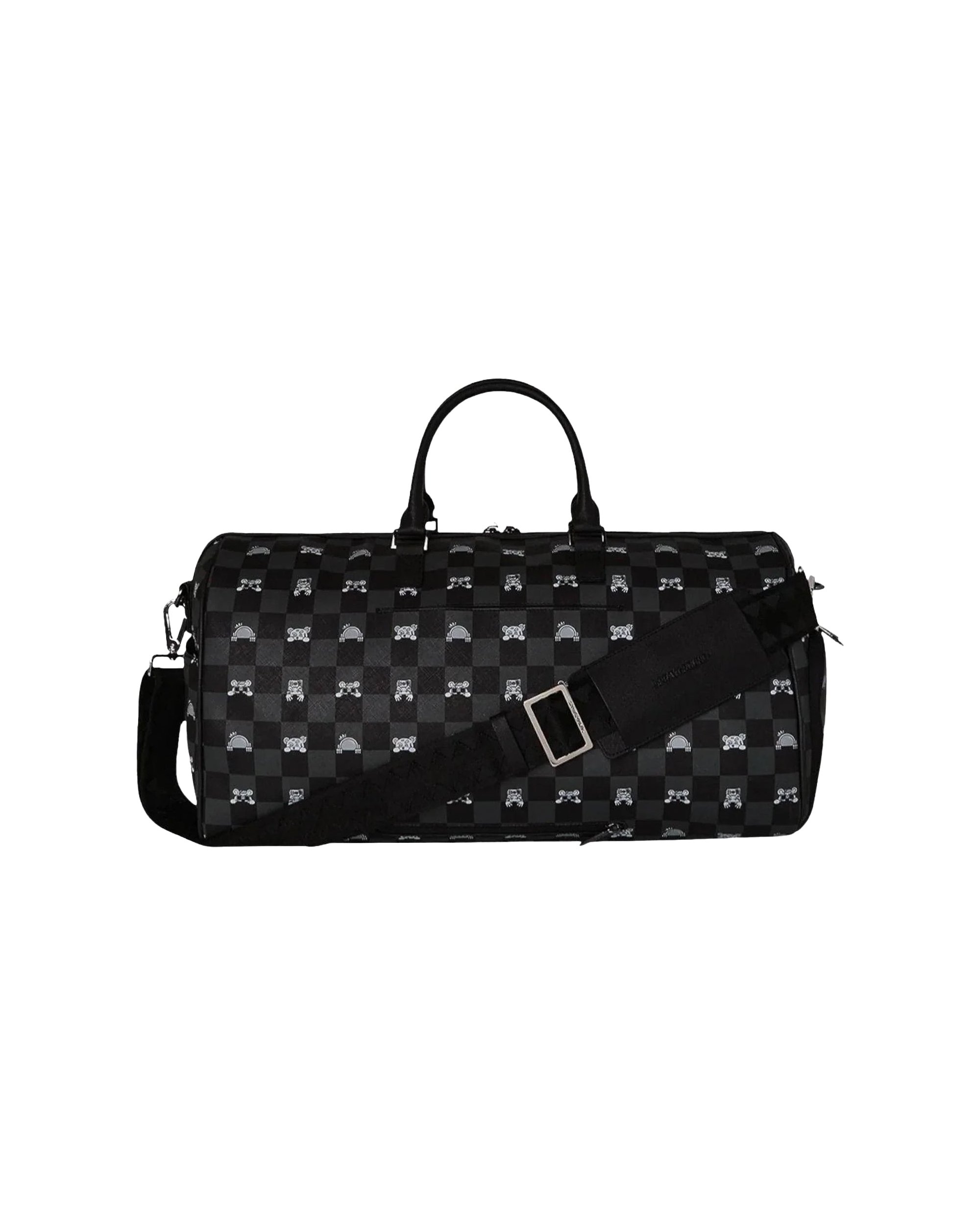 Sprayground Peeking Character Print Duffle Bag — Black, view 2