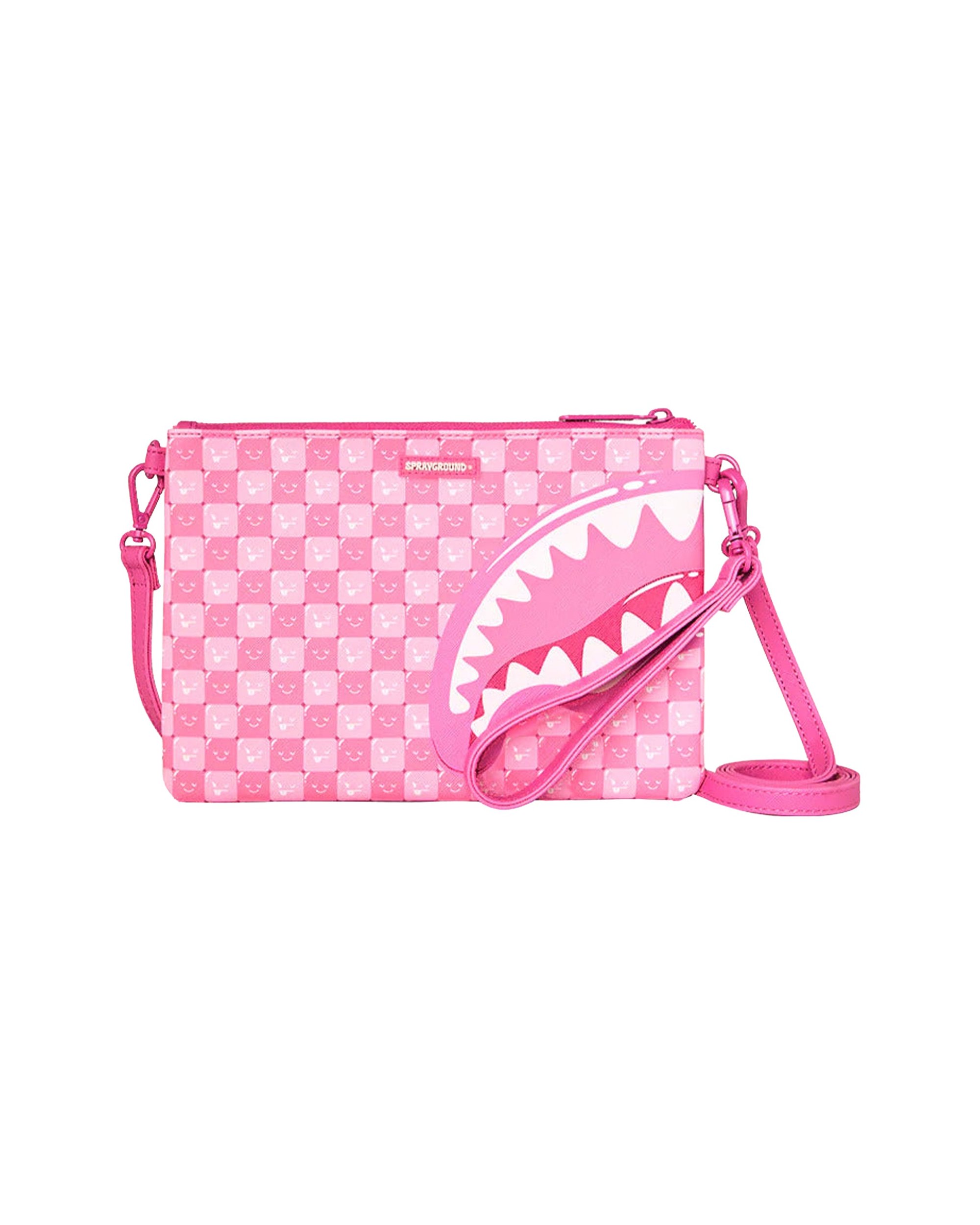 Sprayground Checkered PVC Pouch — Pink by Sprayground