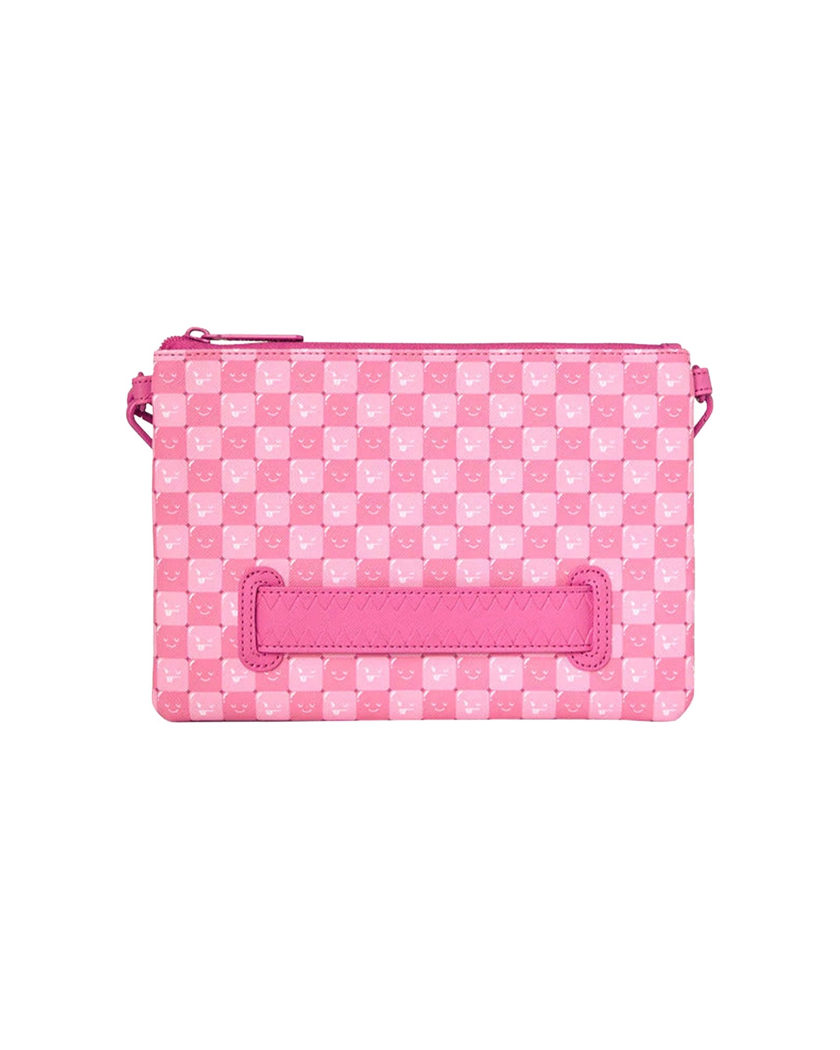 Sprayground Checkered PVC Pouch — Pink, view 2