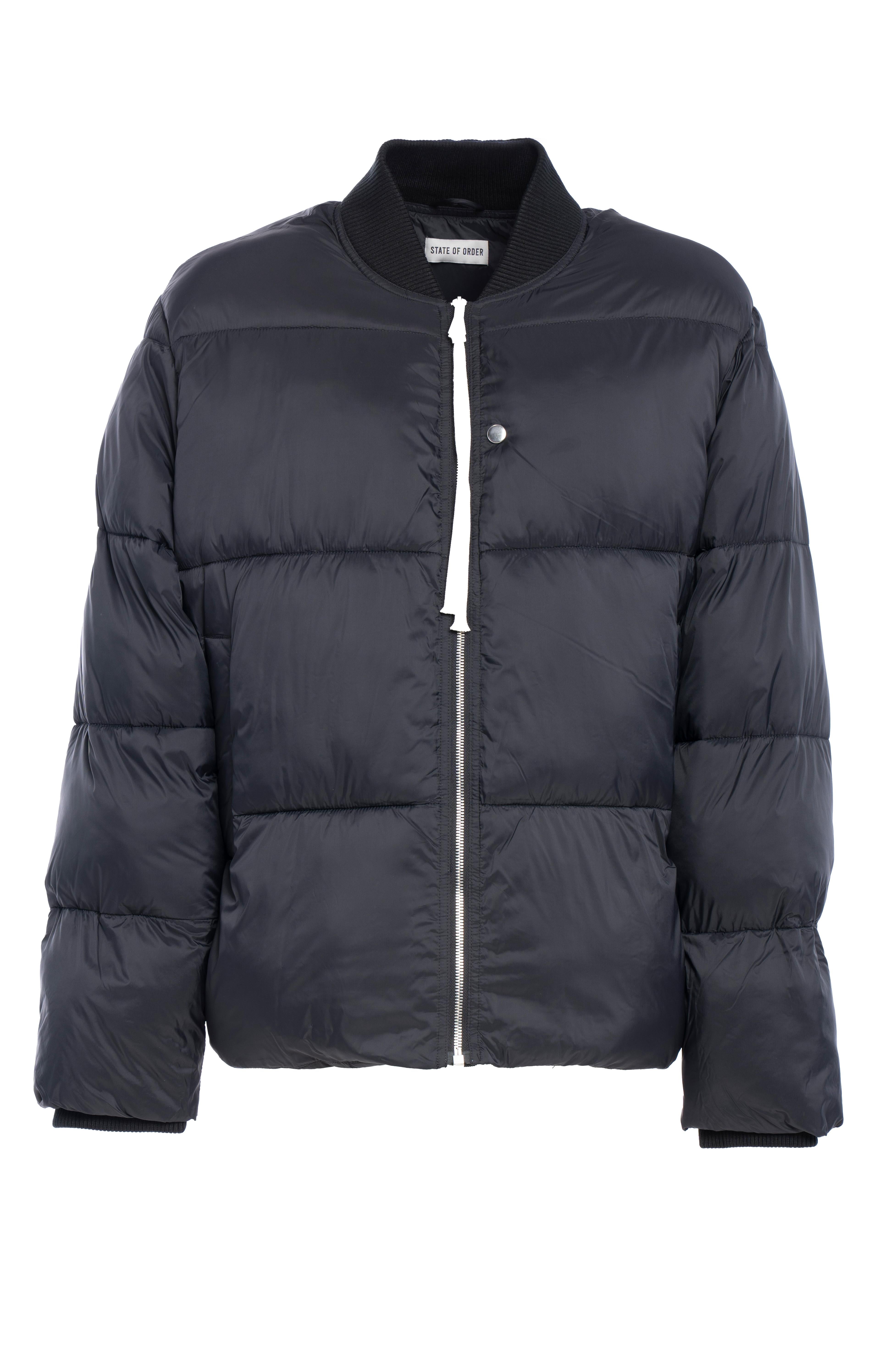 State Of Order Quilted Polyamide Down Jacket — Black by State Of Order