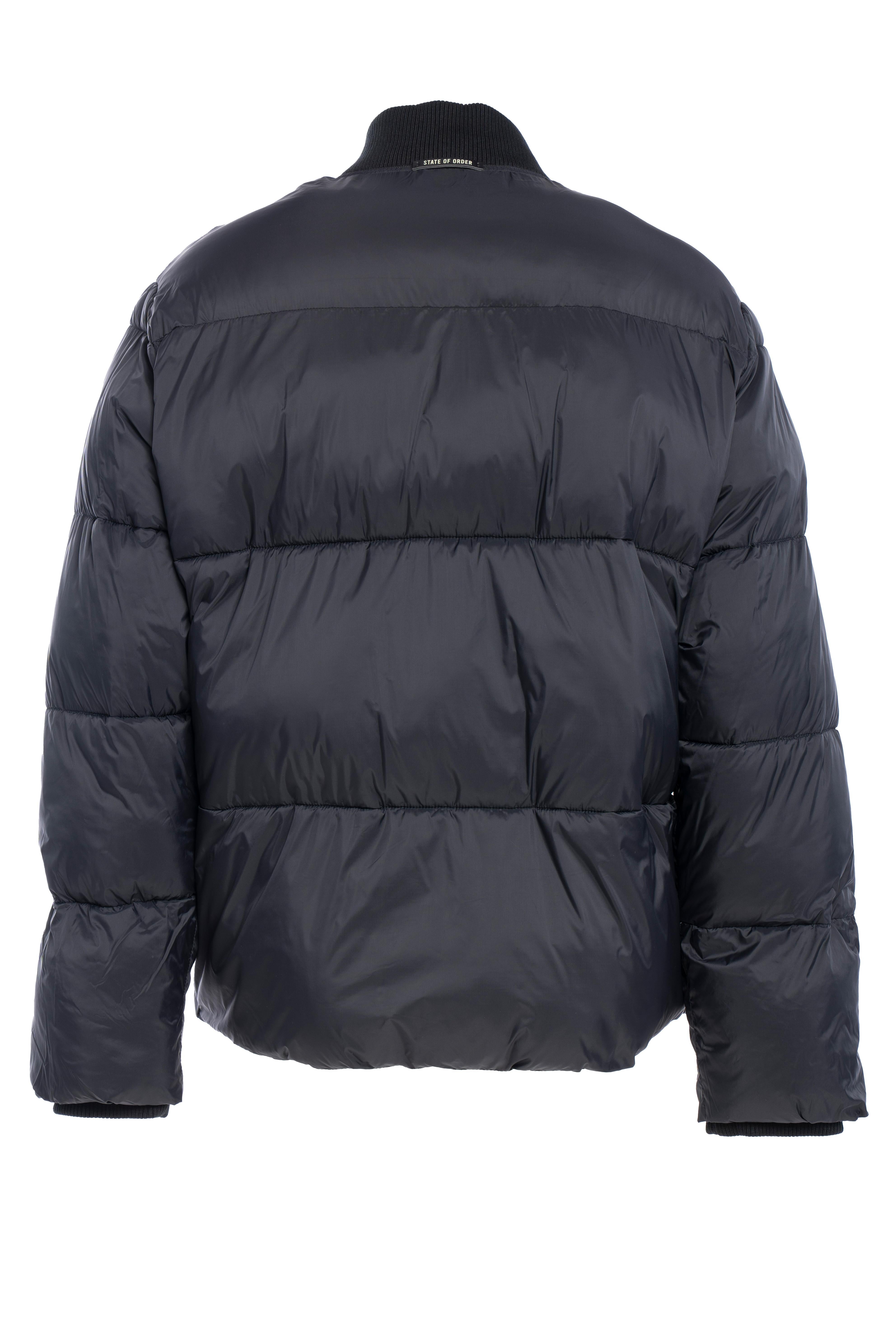 State Of Order Quilted Polyamide Down Jacket — Black, view 2