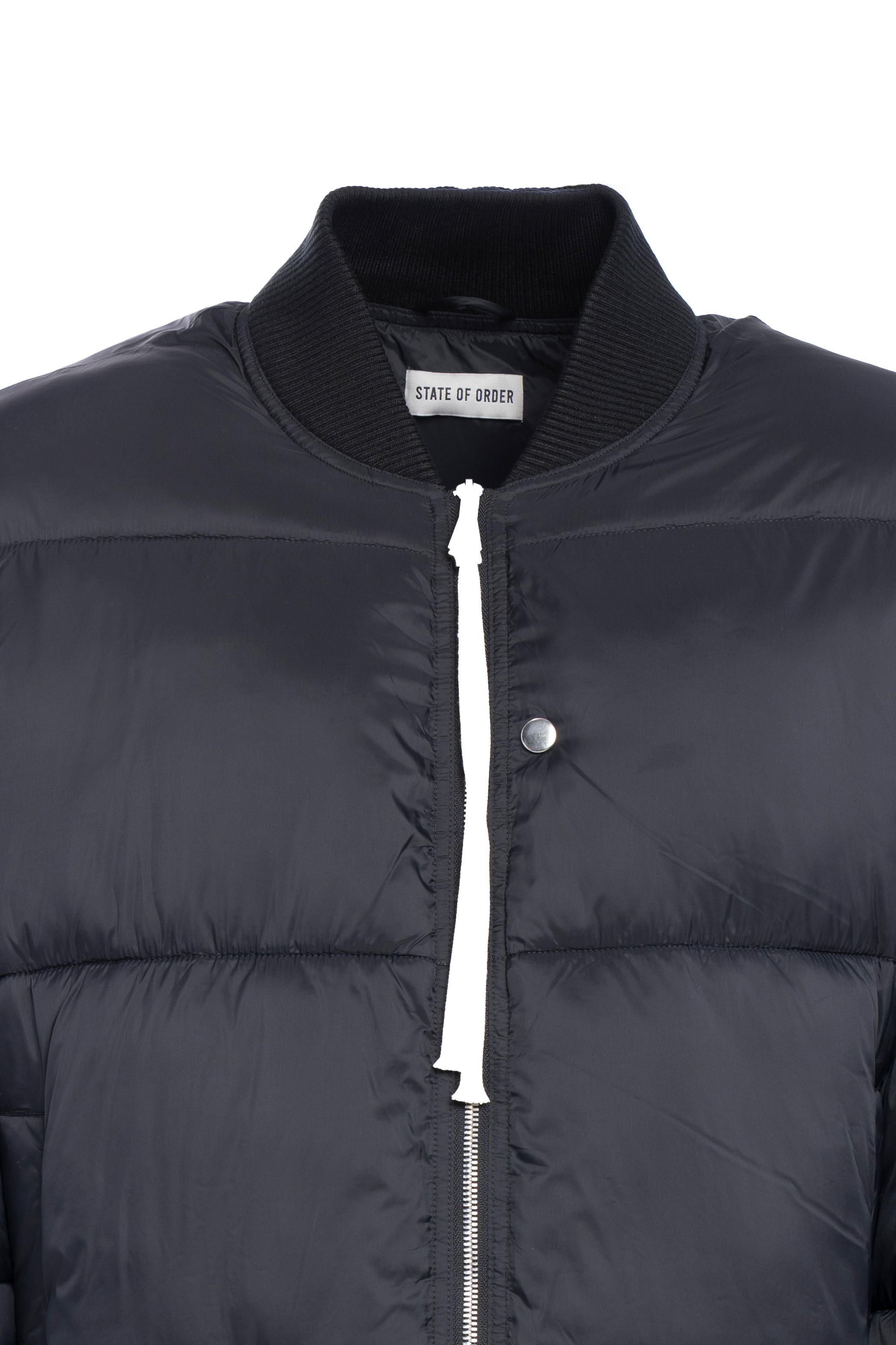 State Of Order Quilted Polyamide Down Jacket — Black, view 3