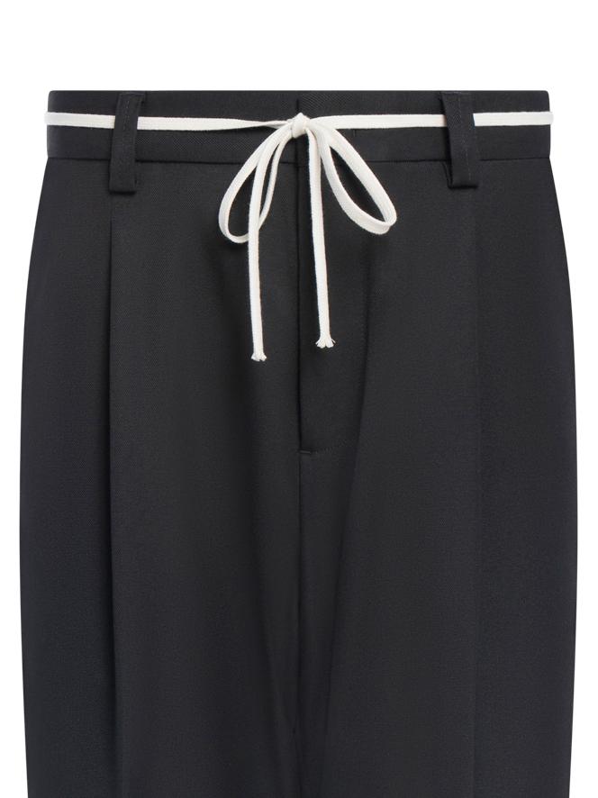 State Of Order Pleated Wool Blend Trousers — Black by State Of Order