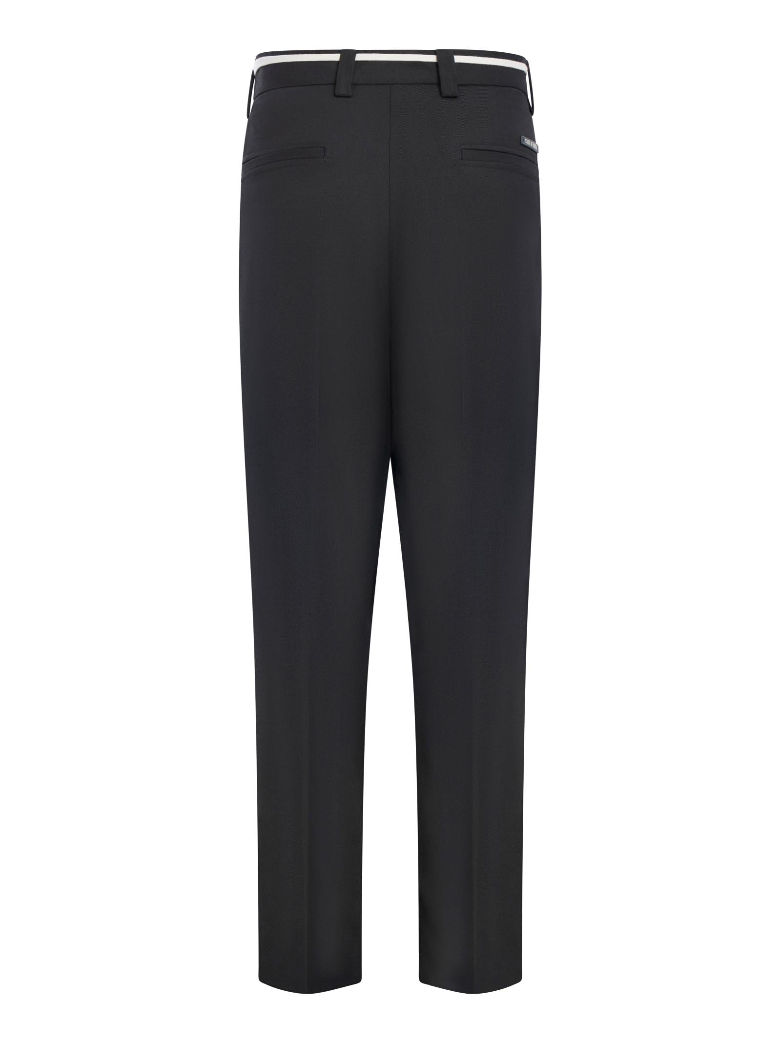 State Of Order Pleated Wool Blend Trousers — Black, view 2