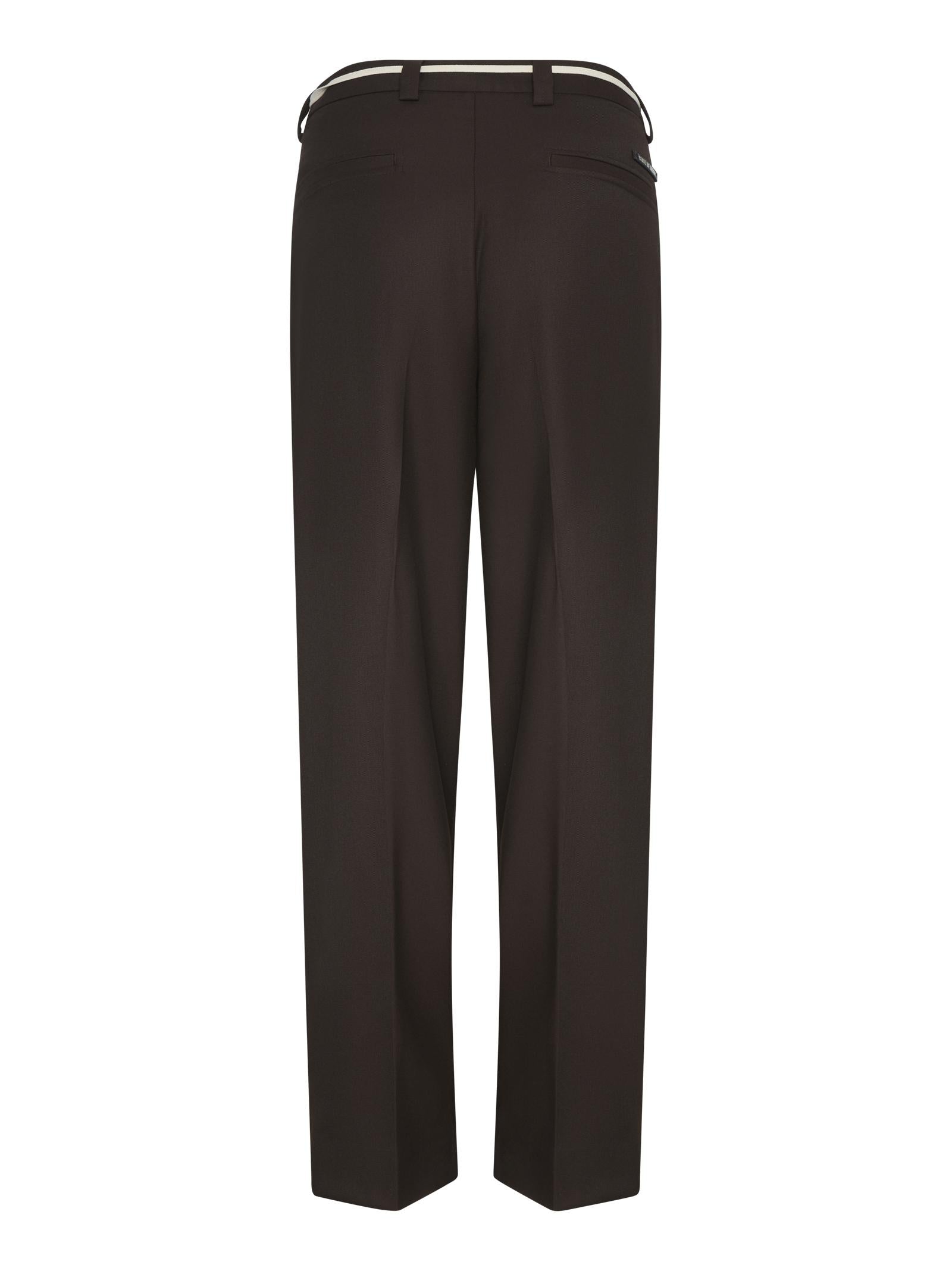 State Of Order Wool-blend Trousers — Brown, view 2