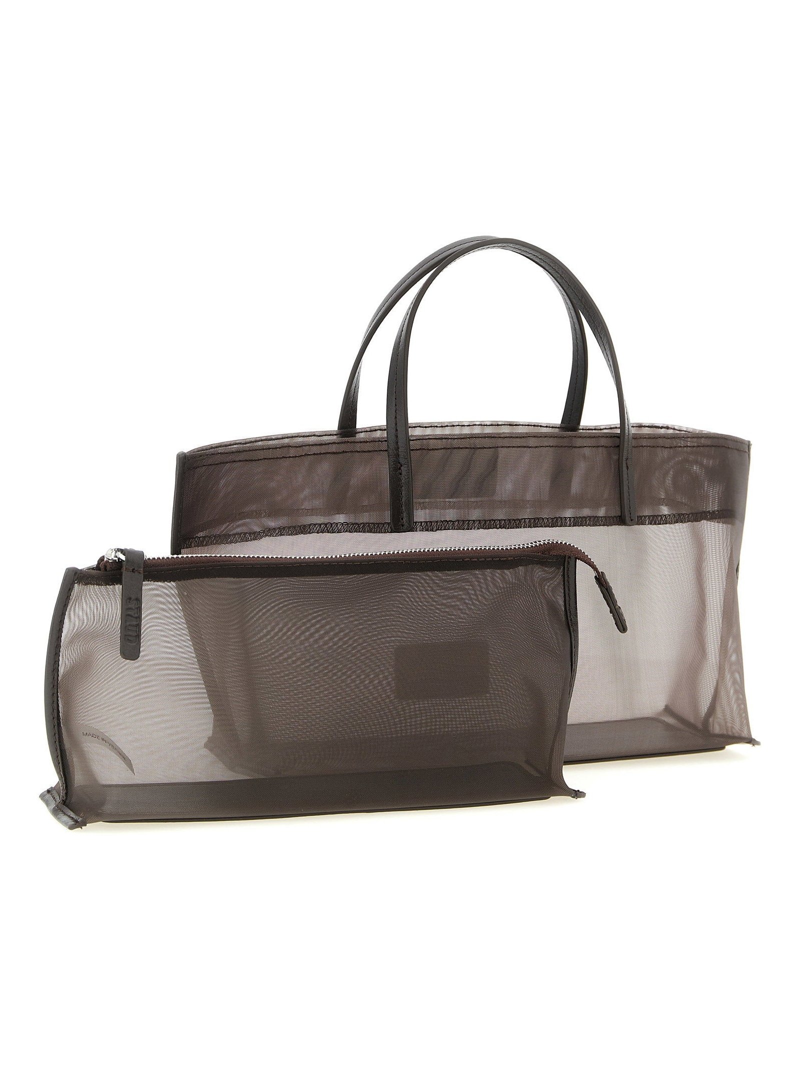 Staud Christos Mini Shoulder Bag — Brown, view 3