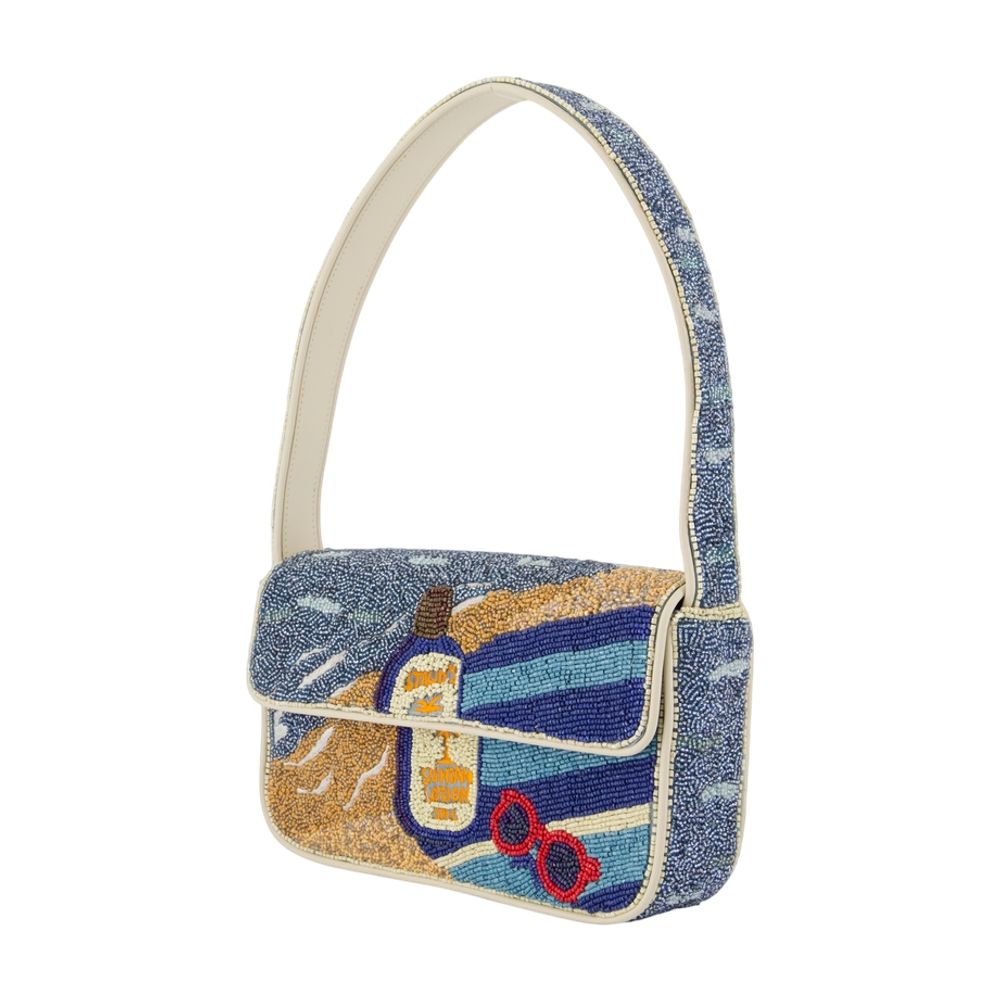 Staud Beaded Shoulder Bag — Multicolor, view 2