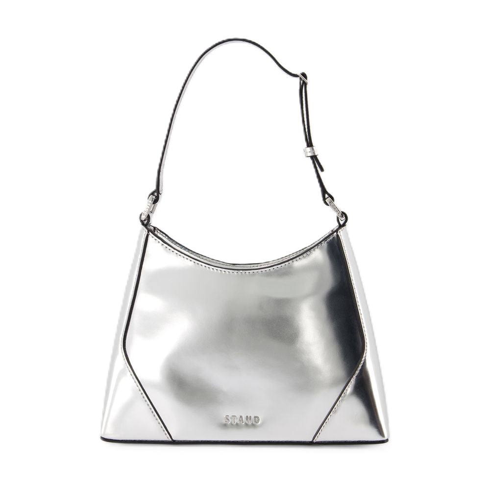 Staud Linda Shoulder Bag — Silver, view 2