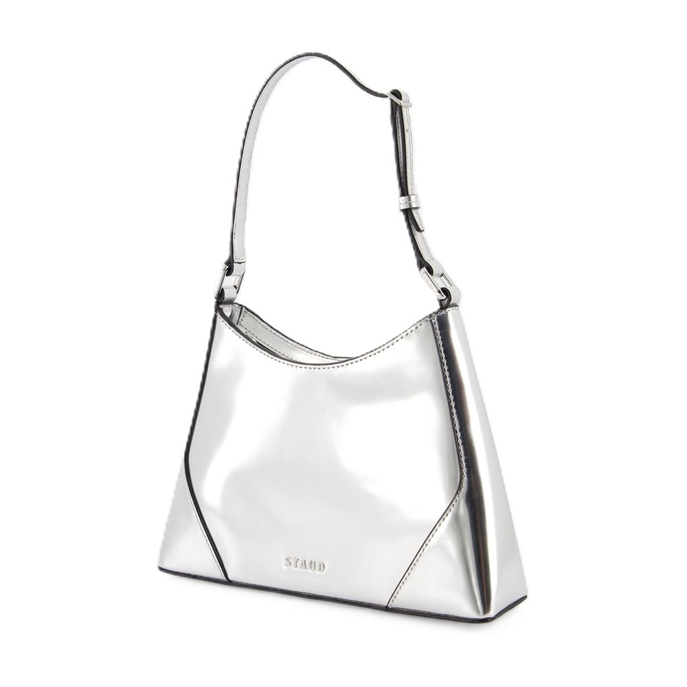 Staud Linda Shoulder Bag — Silver, view 3