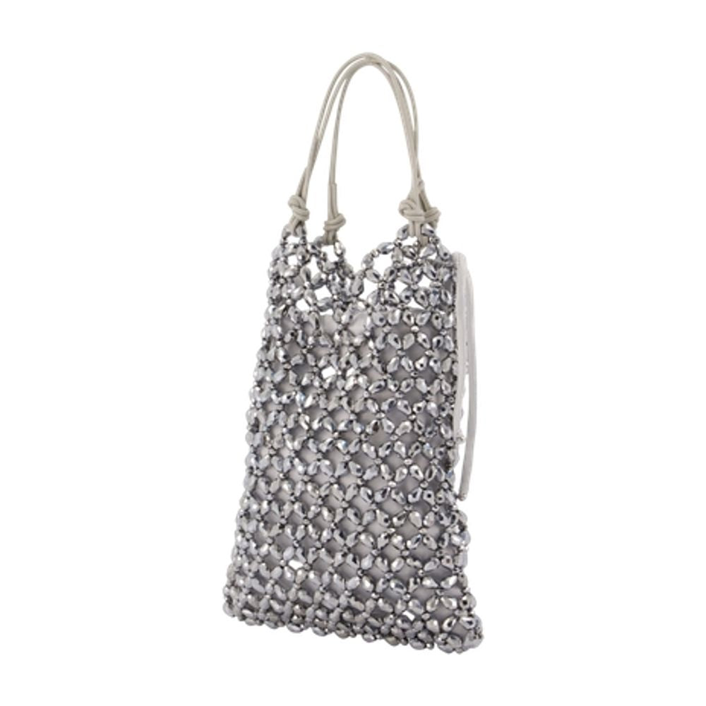 Staud Karla Shoulder Bag — Silver, view 2