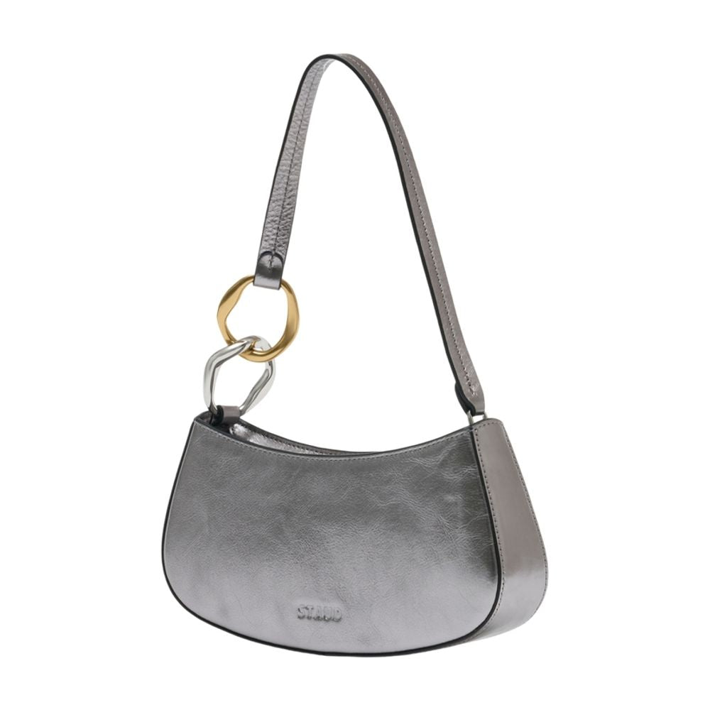Staud Ollie Shoulder Bag — Silver, view 2