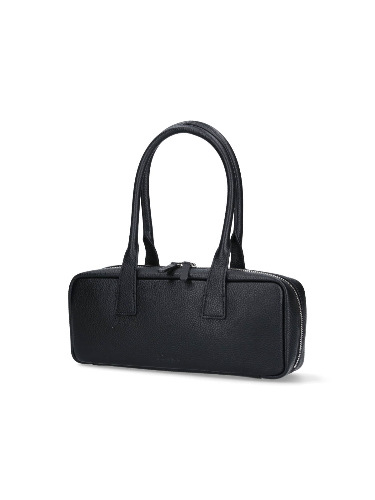 Staud Pebbled Leather Top Handle Bag — Black, view 2