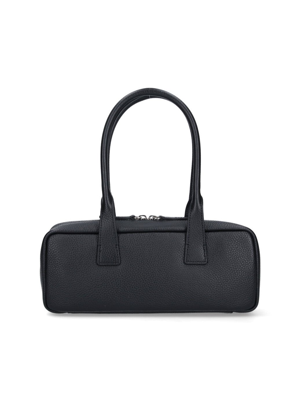 Staud Pebbled Leather Top Handle Bag — Black, view 3
