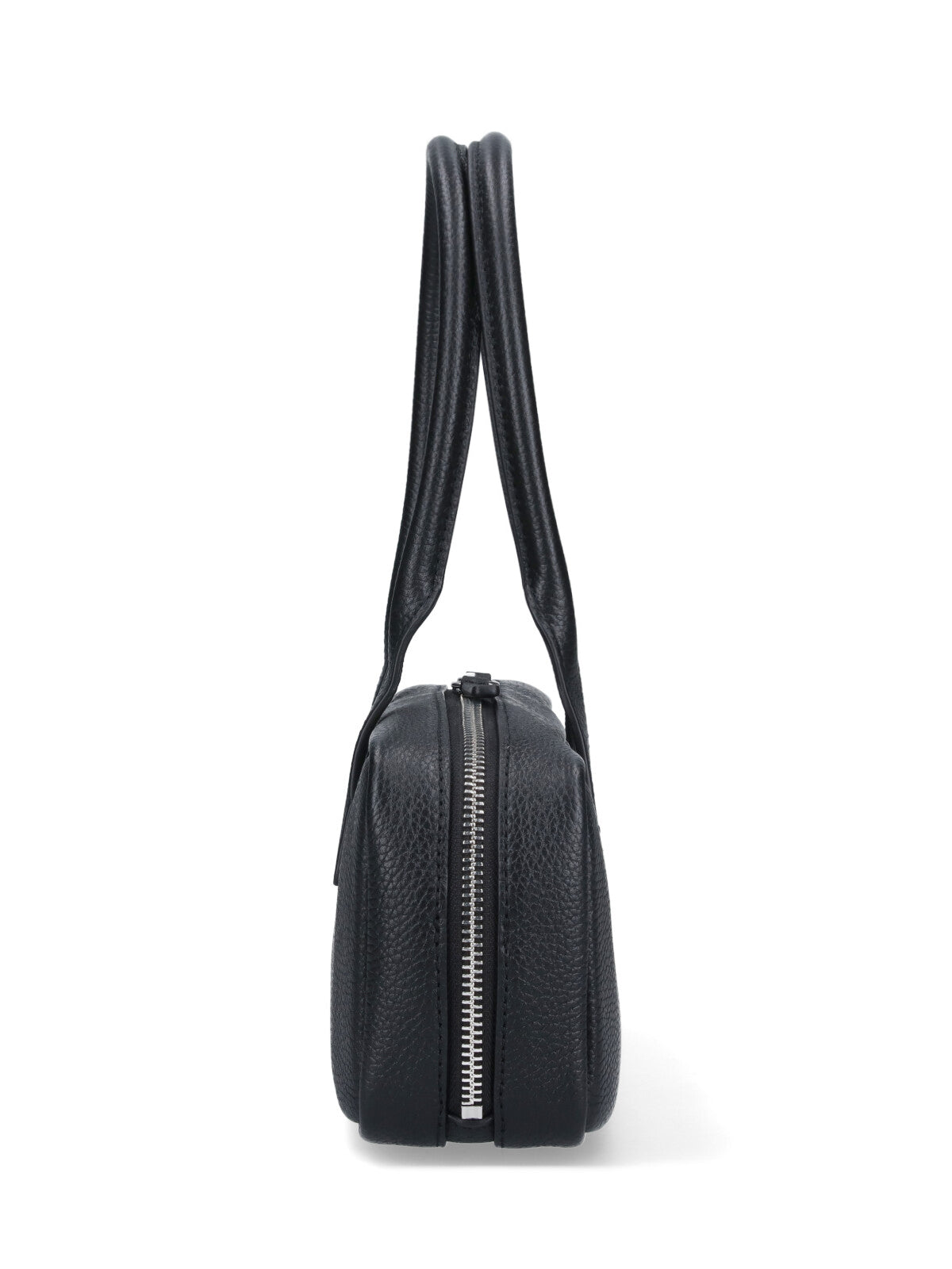Staud Pebbled Leather Top Handle Bag — Black, view 4