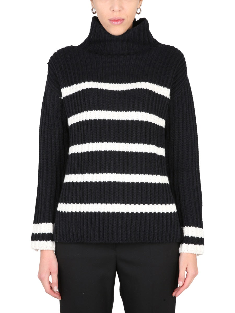 Stefano Mortari Ribbed Turtleneck Sweater — Black by Stefano Mortari