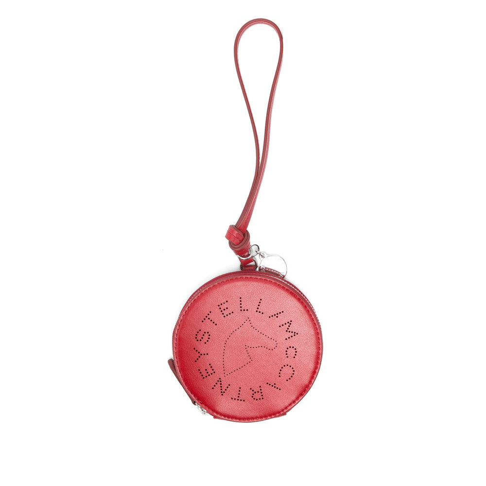 Stella McCartney Perforated Logo Coin Purse — Red by Stella McCartney