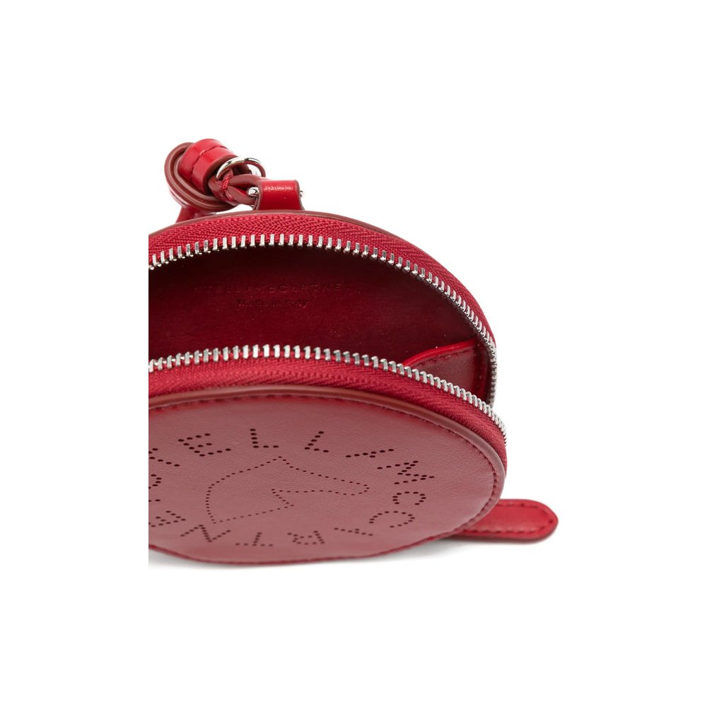 Stella McCartney Perforated Logo Coin Purse — Red, view 3