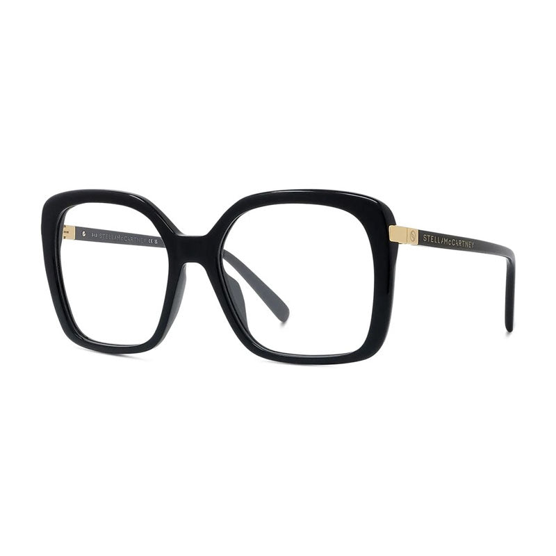 Stella McCartney Square Full Rim Eyeglasses — Black by Stella McCartney