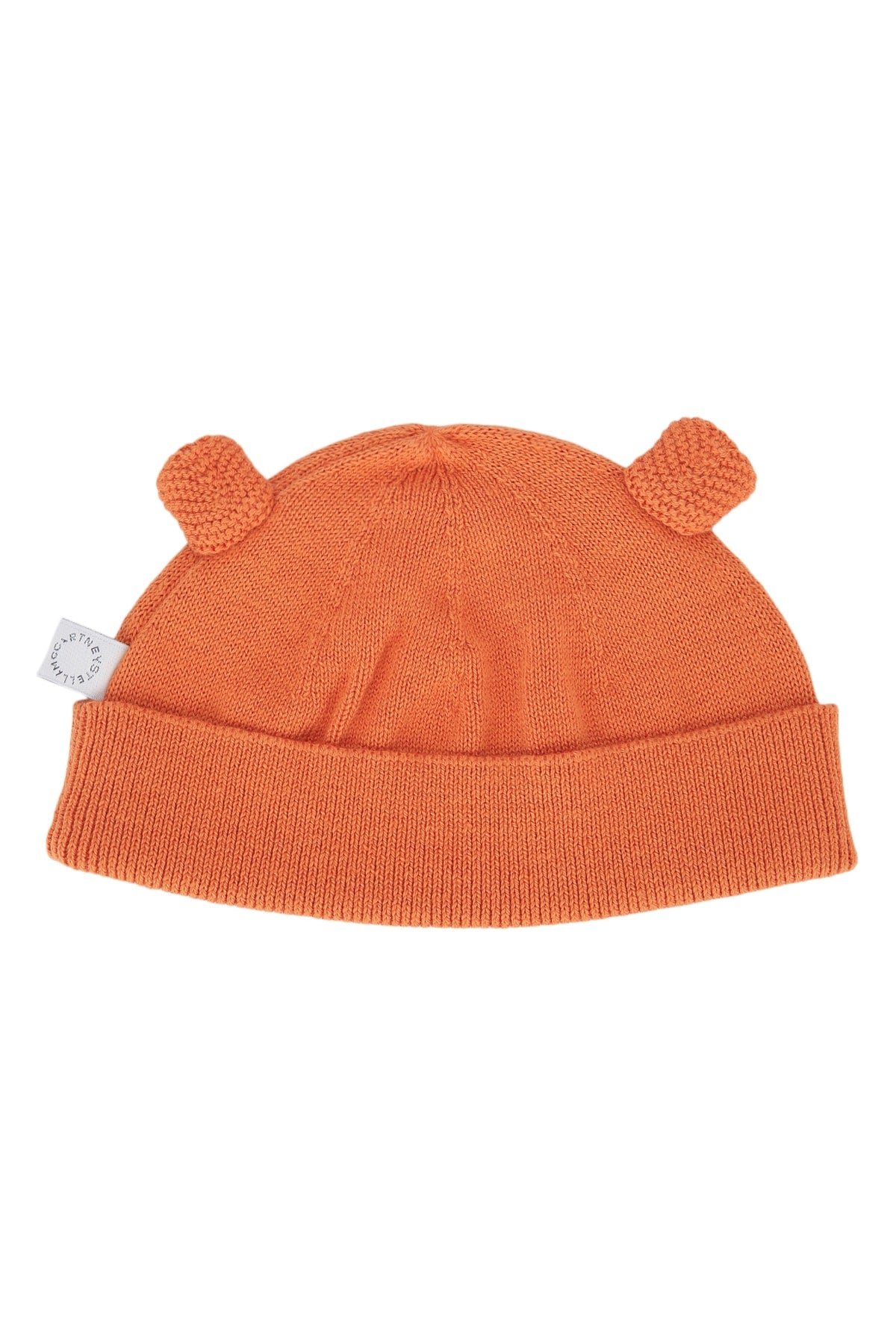Stella Mccartney Kids HAT Character-Face Knit Winter Hat — Orange, view 2