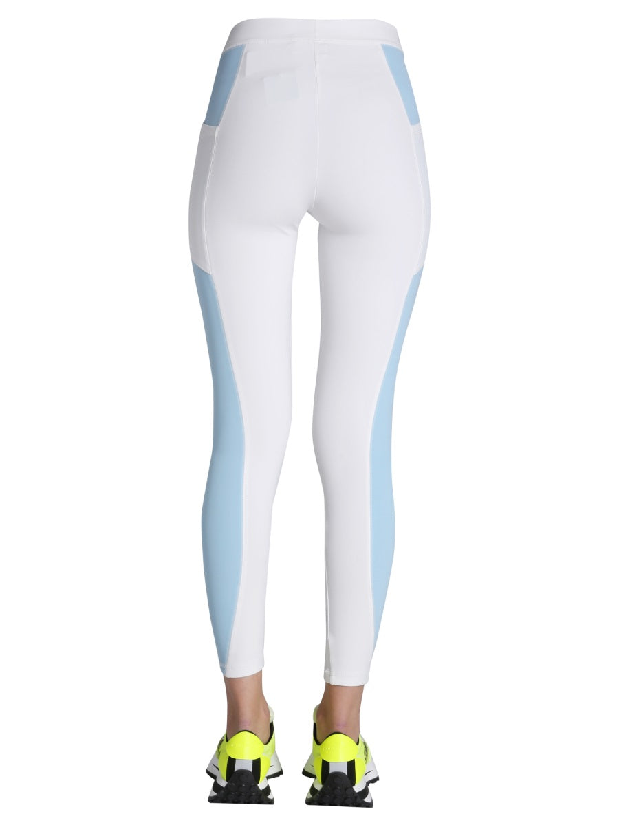 Stella McCartney Logo-Print Leggings — White, view 4