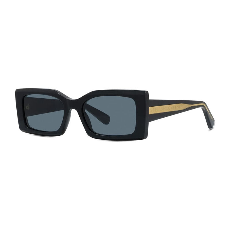 Stella McCartney Rectangle Full Rim Sunglasses — Black by Stella McCartney