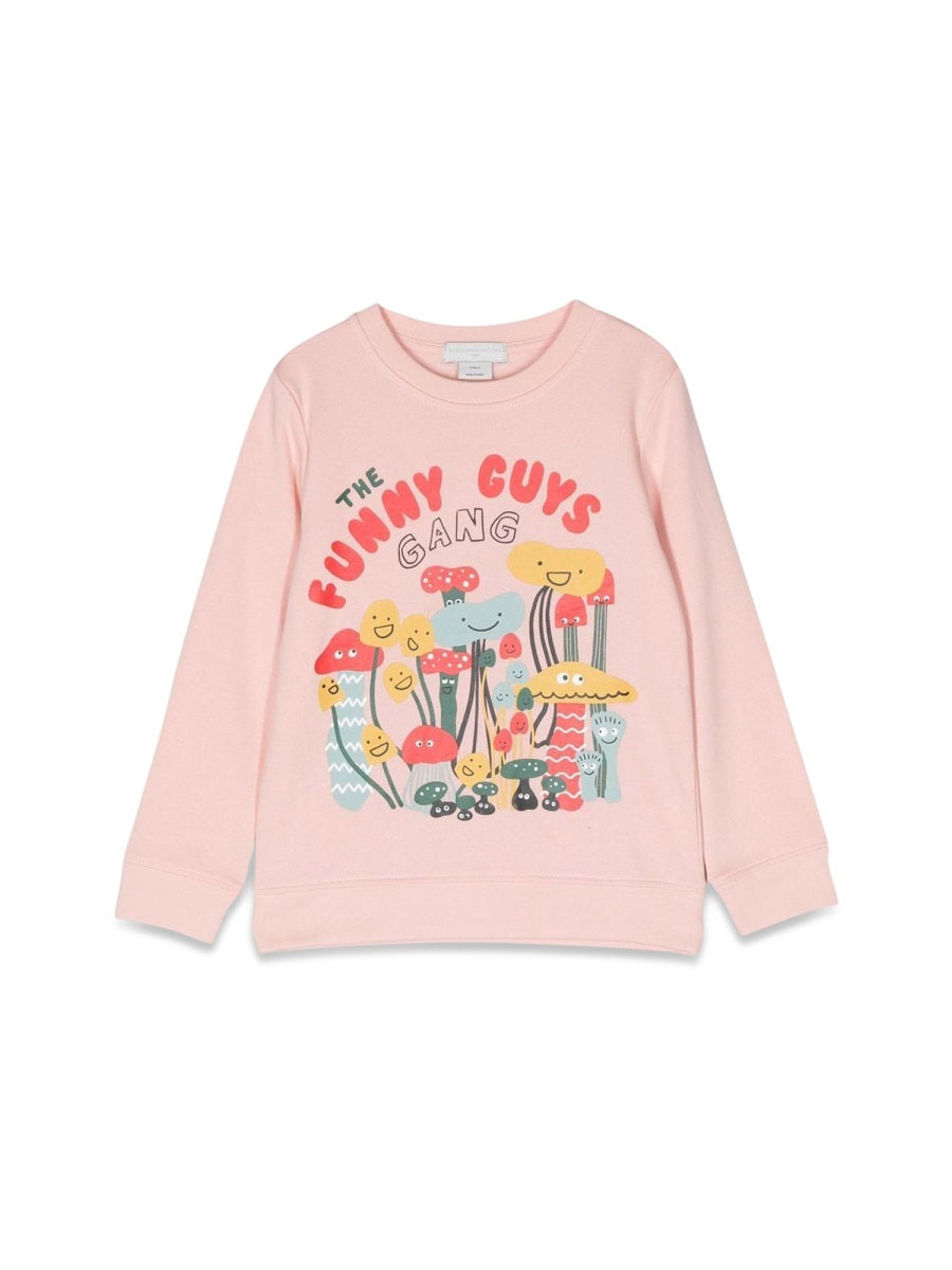 Stella McCartney Crewneck Cotton Sweatshirt — Pink by Stella McCartney