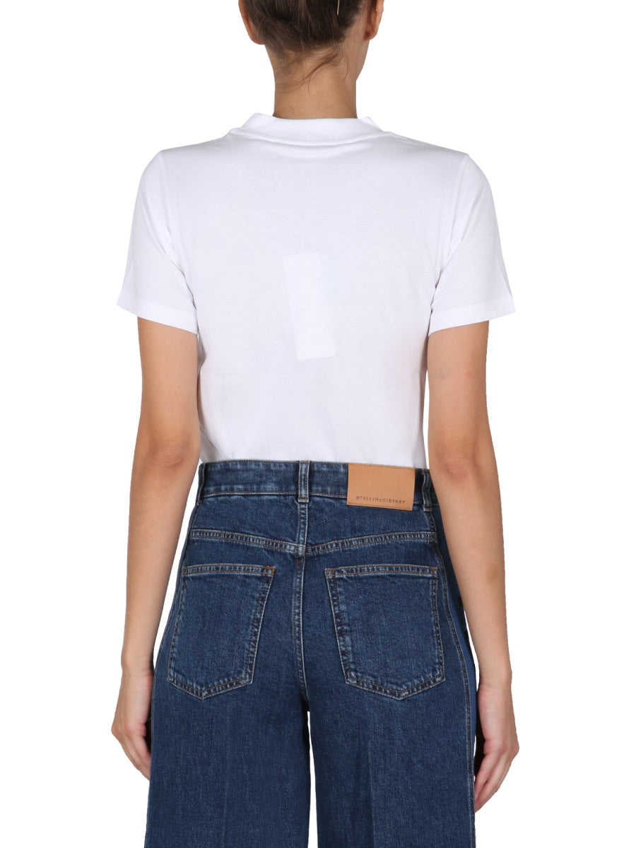 Stella McCartney Logo Print T-Shirt — White, view 4