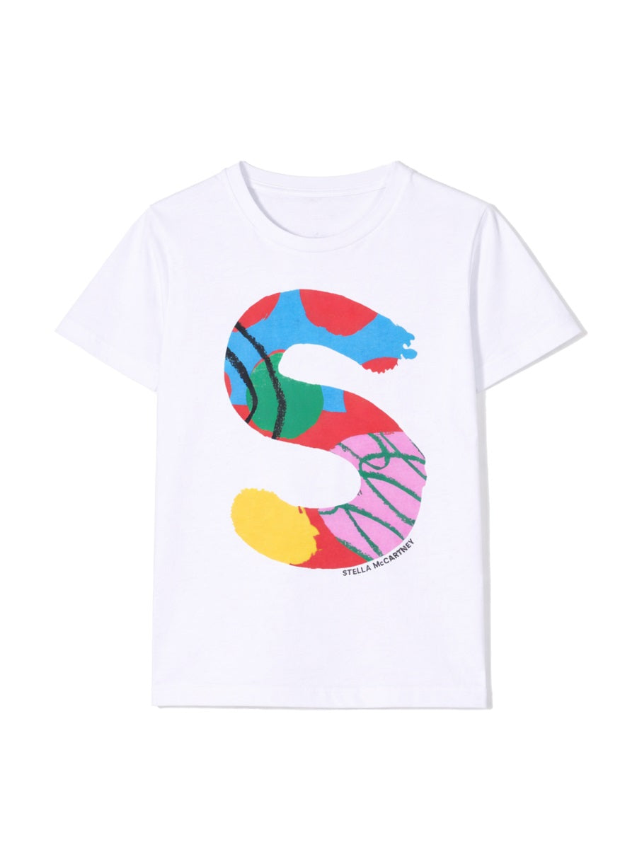 Stella McCartney S Logo Cotton T-Shirt — White, view 3