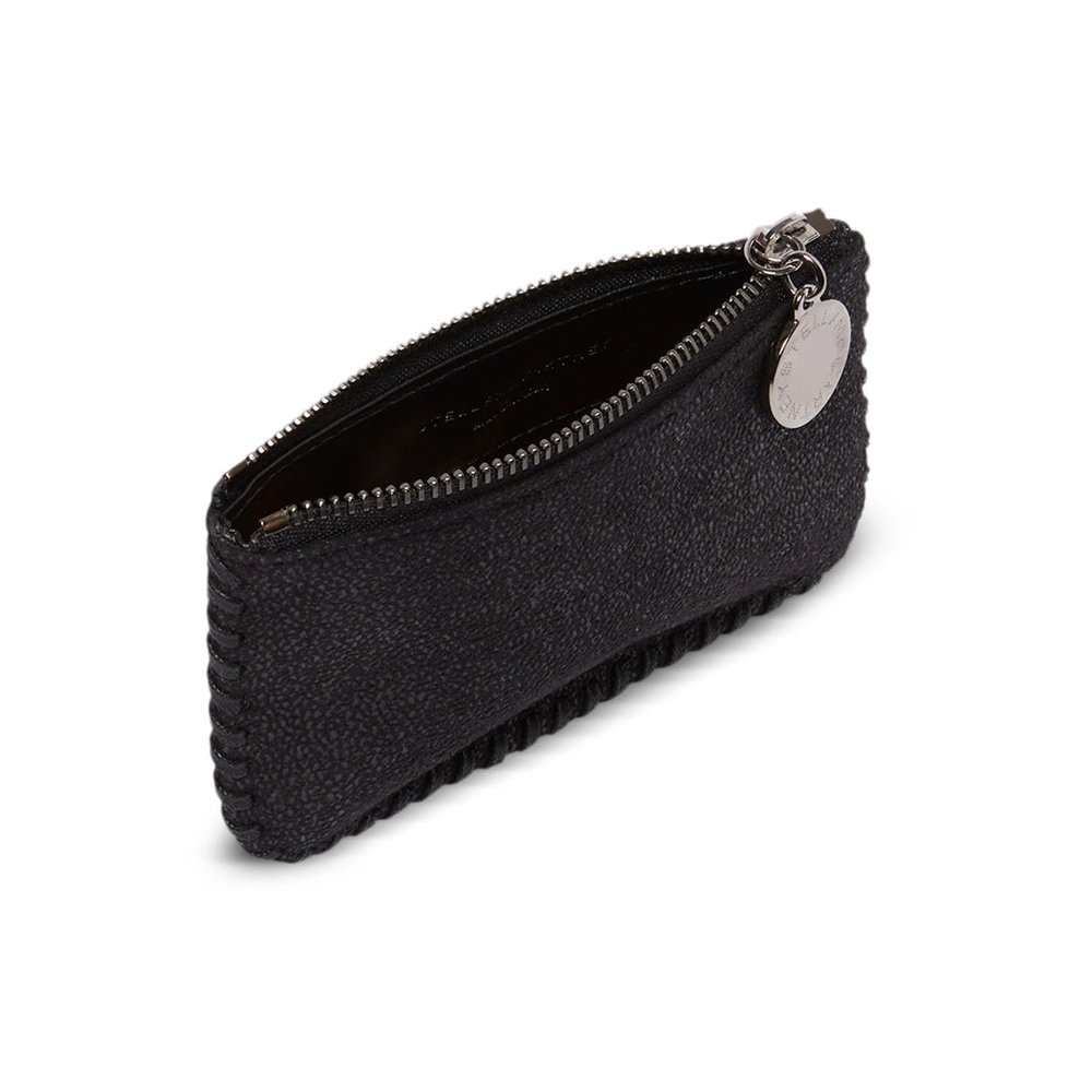 Stella McCartney Whipstitch-Trim Polyester Wallet — Black, view 2