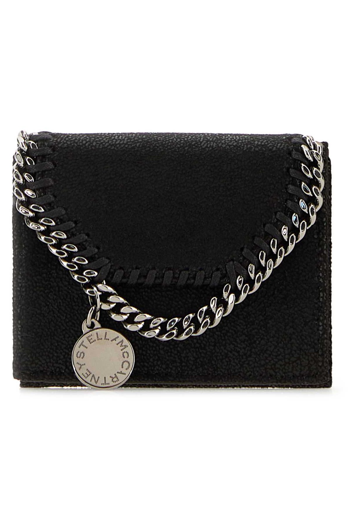 Stella McCartney Chain-Trimmed Fabric Wallet — Black by Stella McCartney