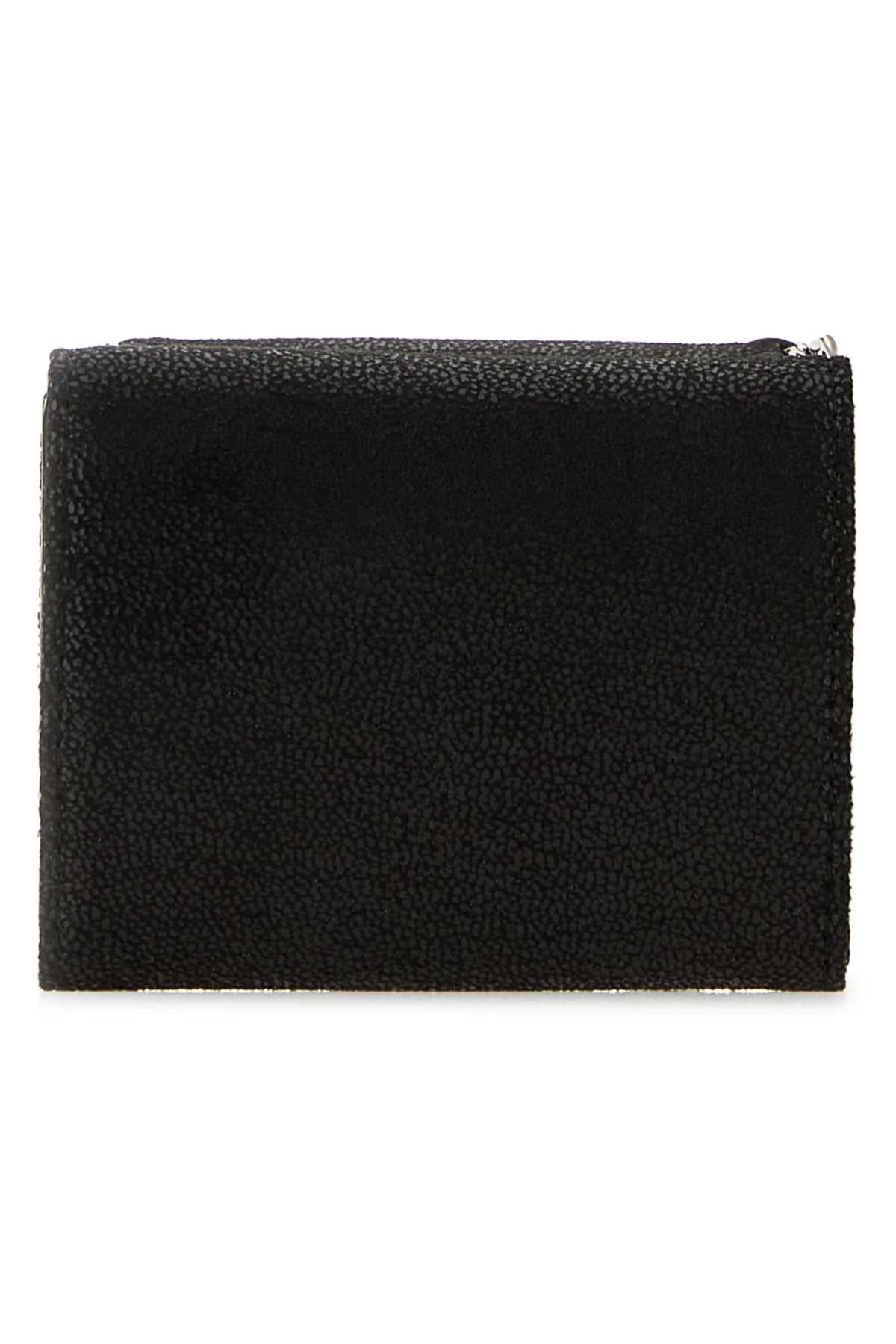 Stella McCartney Chain-Trimmed Fabric Wallet — Black, view 3